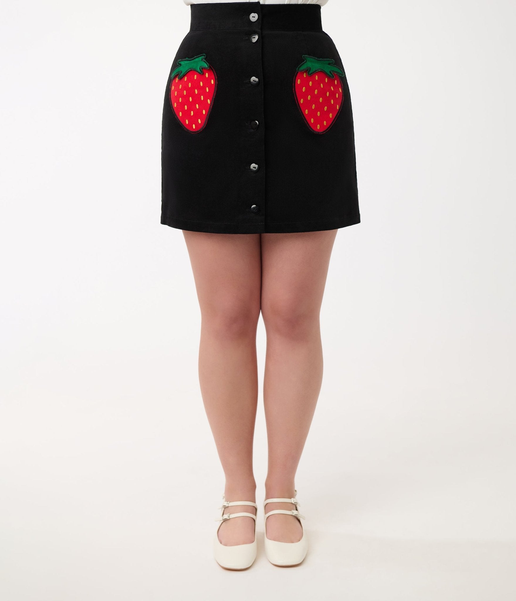 Smak Parlour Black & Strawberry Pocket Match Game Mini Skirt