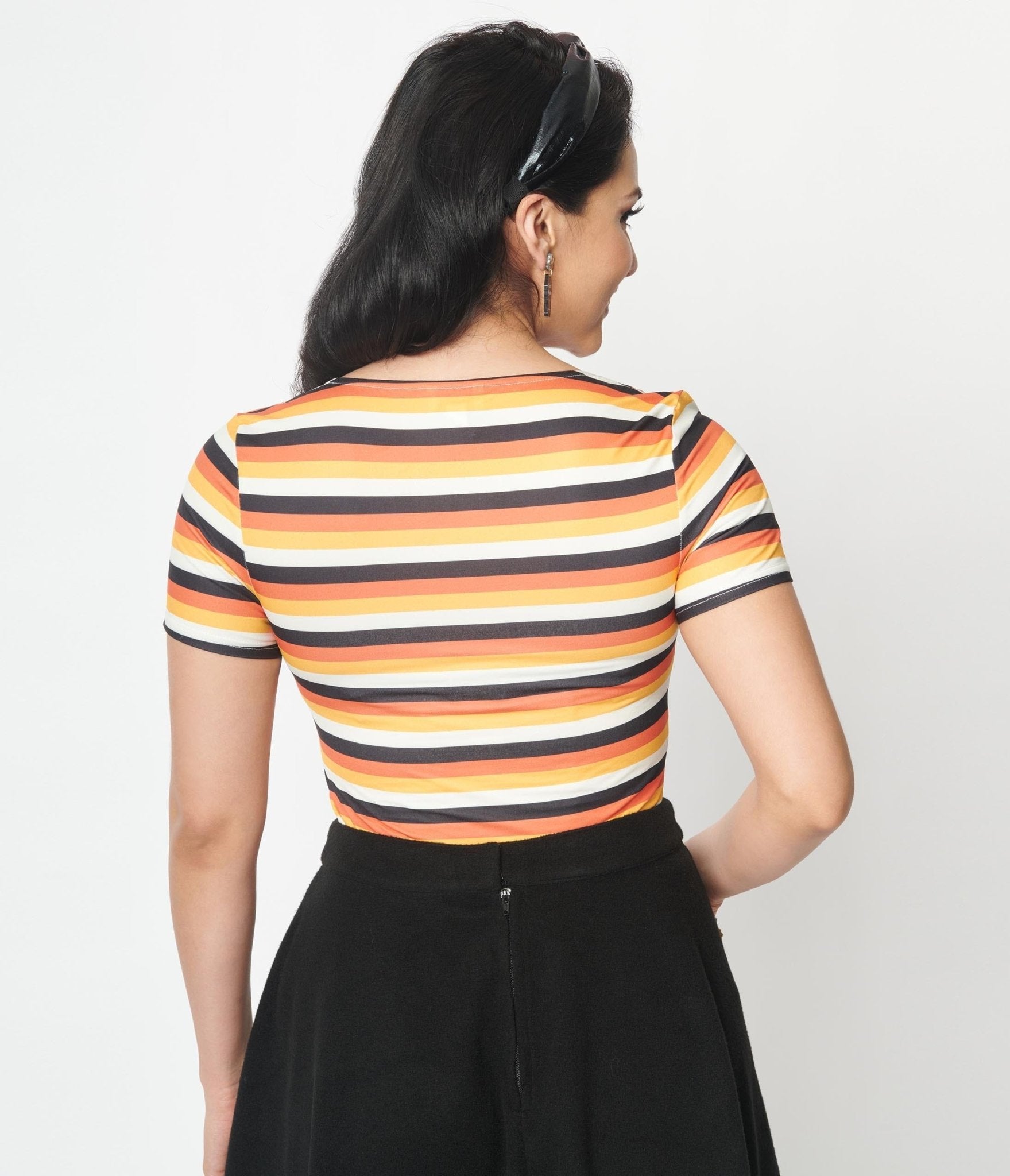 Unique Vintage Candy Corn Stripe Sweetheart Ruthie Top