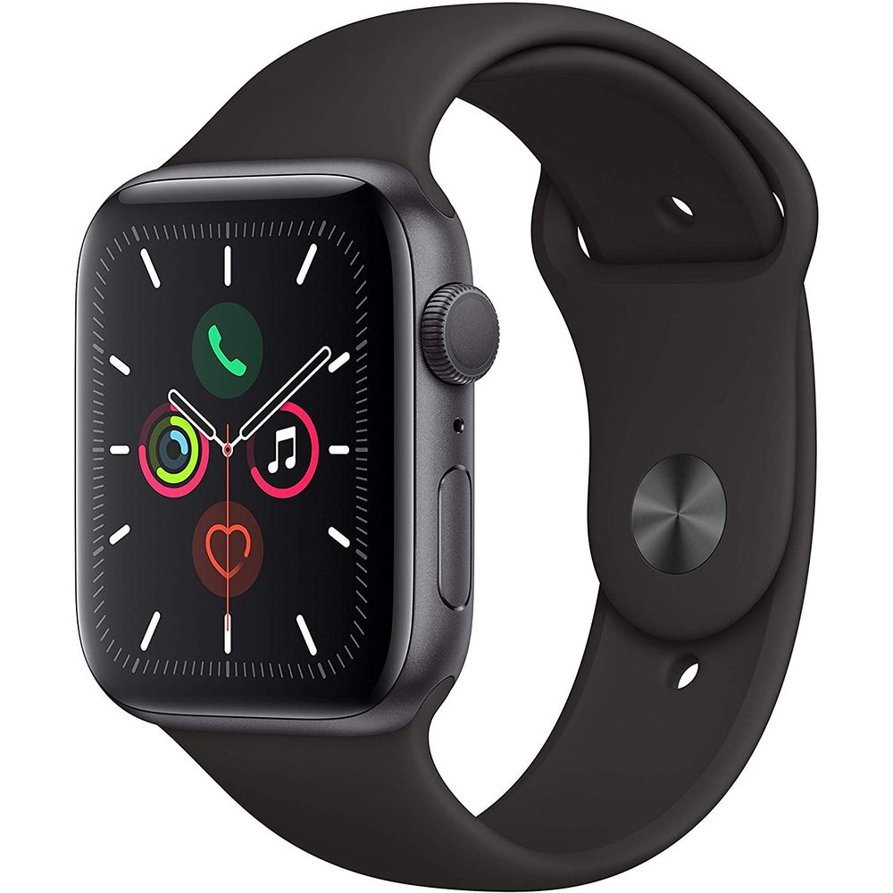 Apple Watch Gen 5 Series 5 44mm Space Gray Aluminum - Black Sport Band MWVF2LL/A