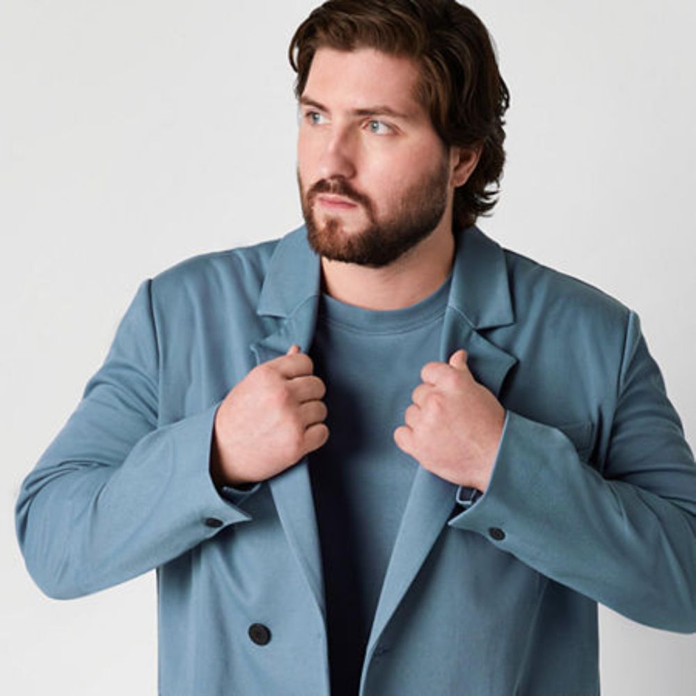 JF J.Ferrar X Jason Bolden Mens Big and Tall Suit Jacket, Large Tall, Blue - Polyester Blend Material