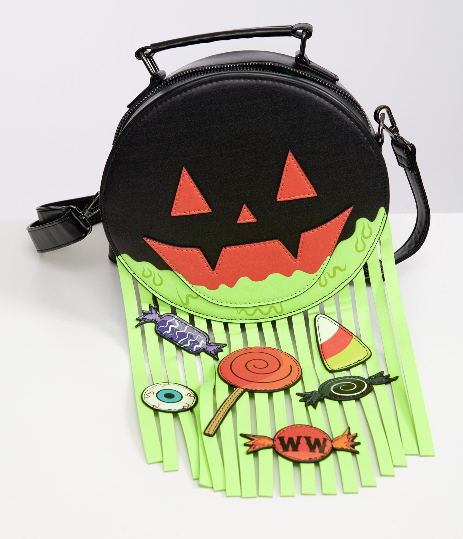 Mini Pumpkin Neon Green Barf Bag