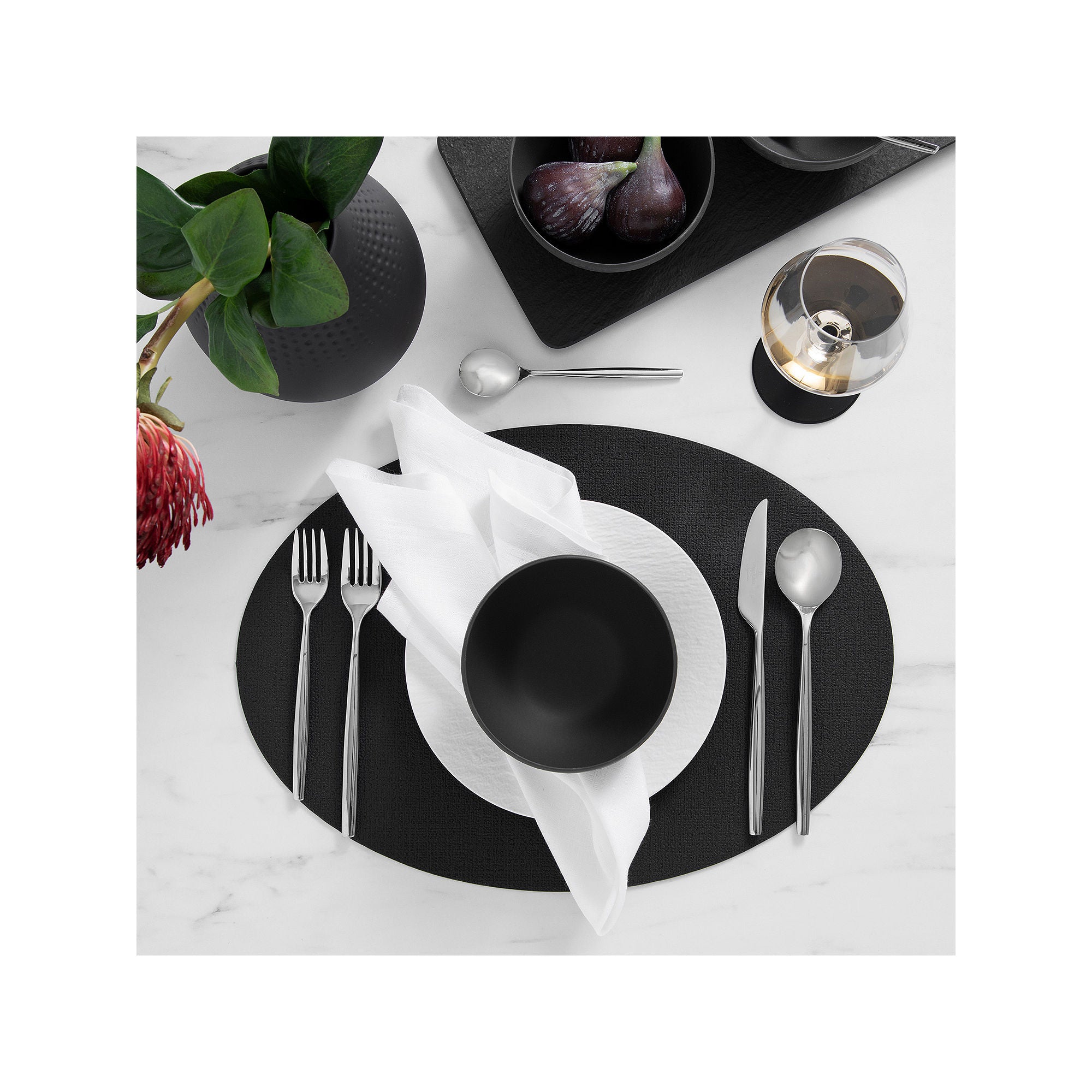 Villeroy & Boch Manufacture Rock 4-Pc. Placemats - BLACK ONE SIZE