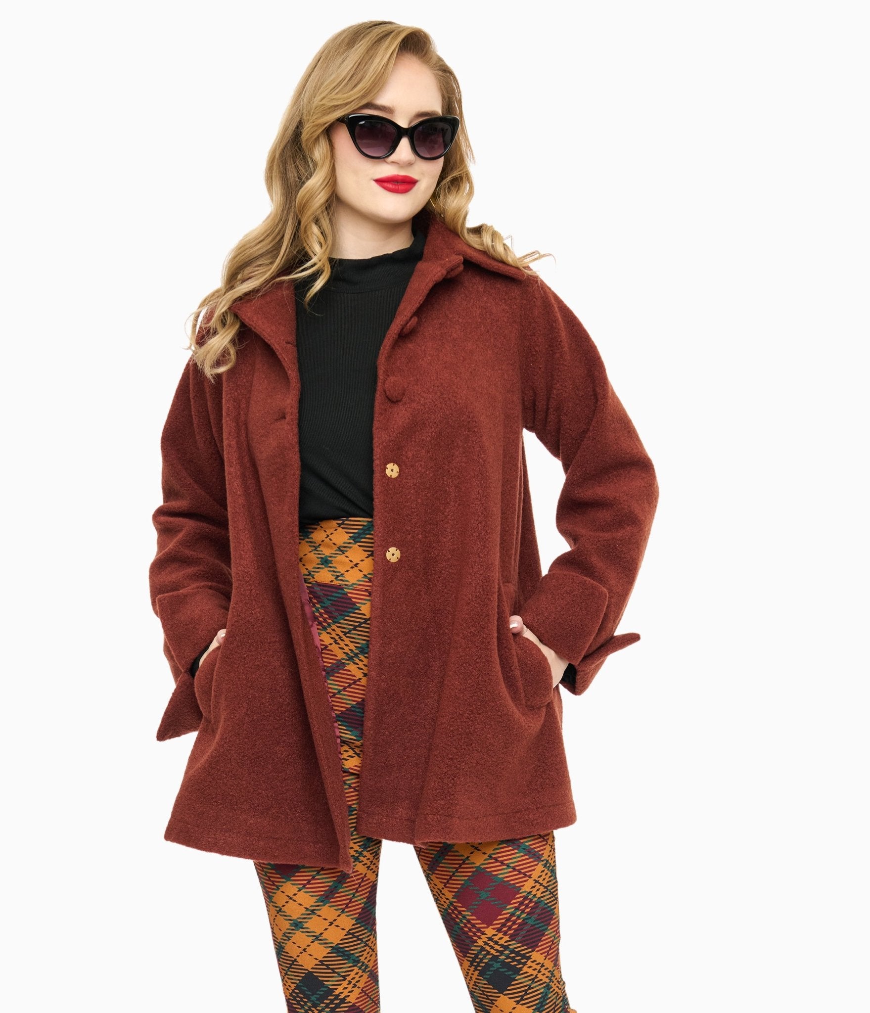 Voodoo Vixen 1960s Brown A-Line Coat