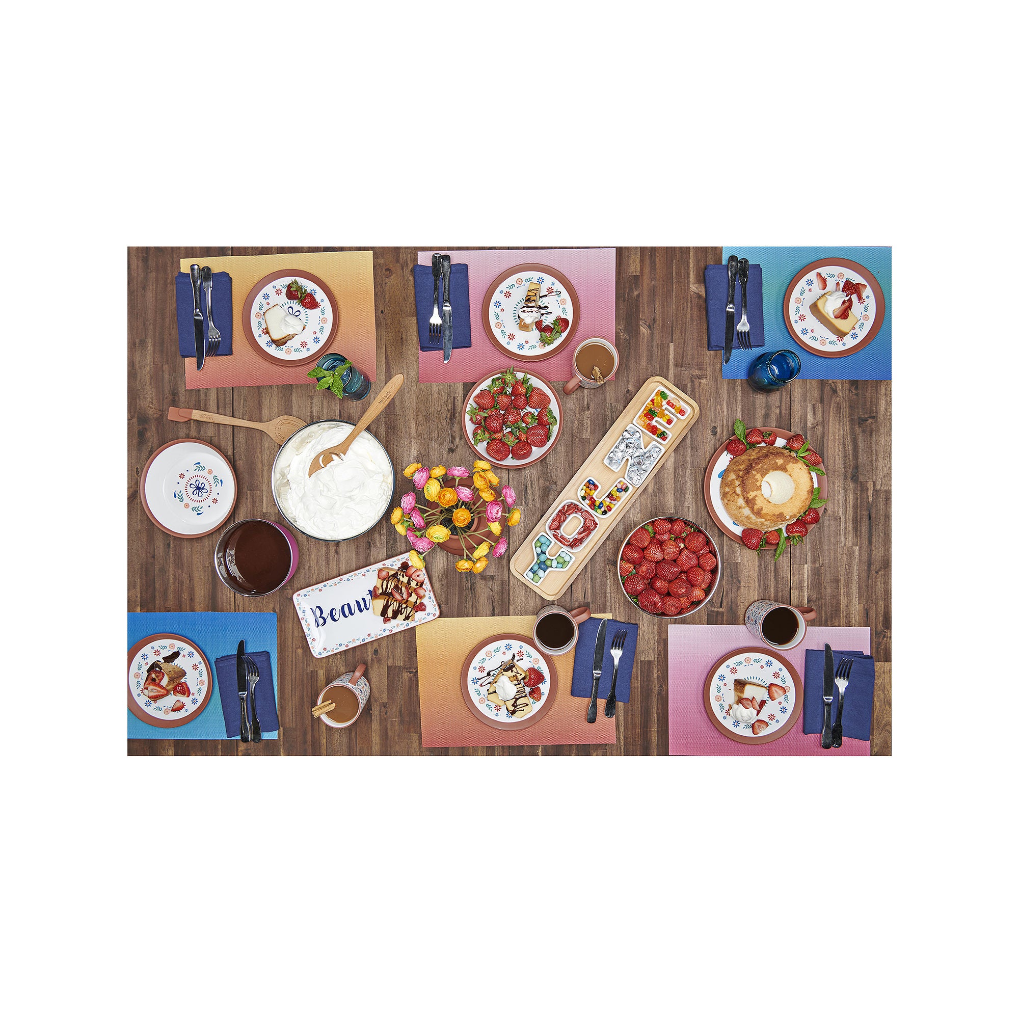 Mesa Mia 6-Pc. 'Enjoy' Puzzle Platter - ENJOY ONE SIZE