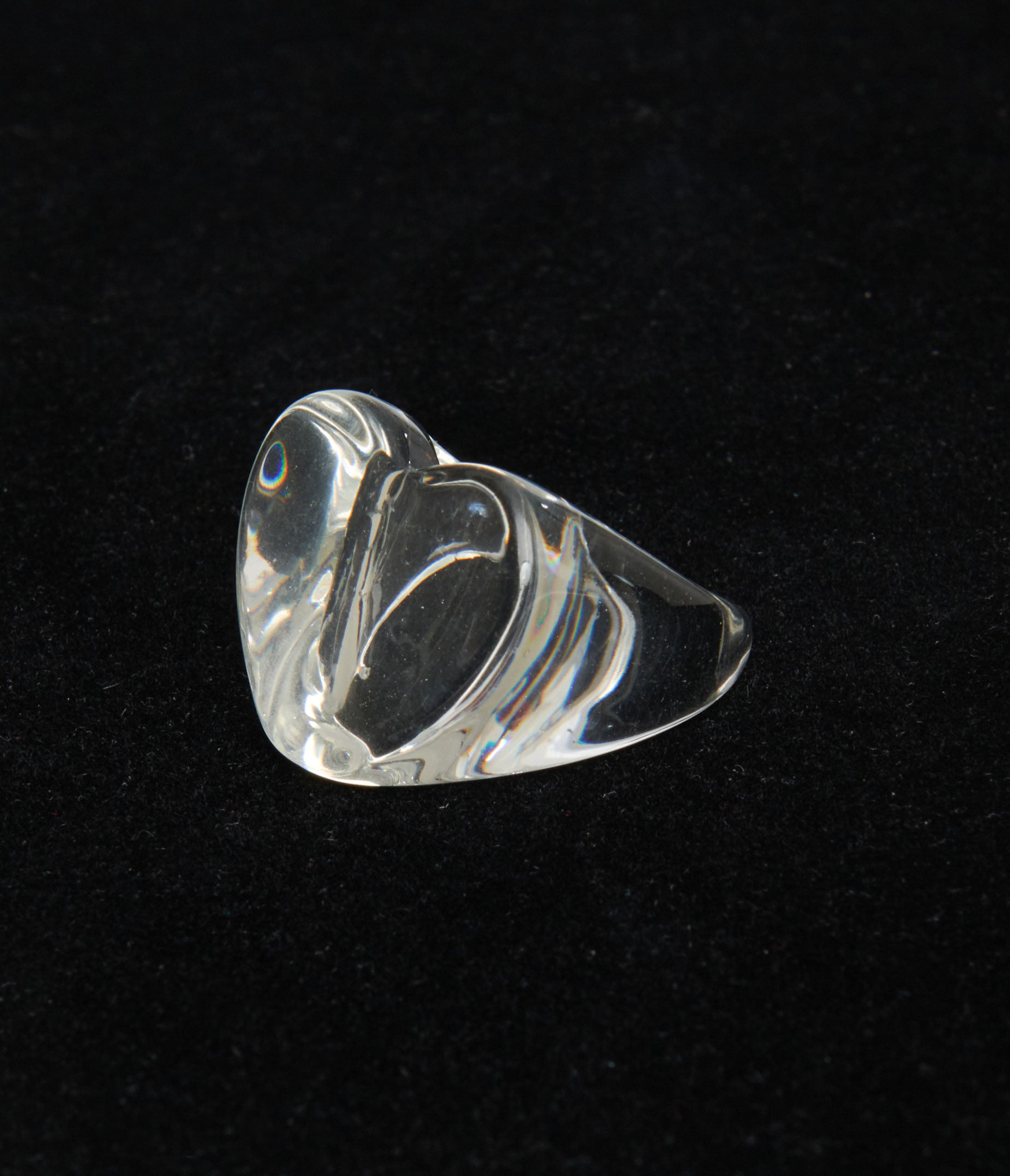 Clear Heart Shaped Acrylic Ring