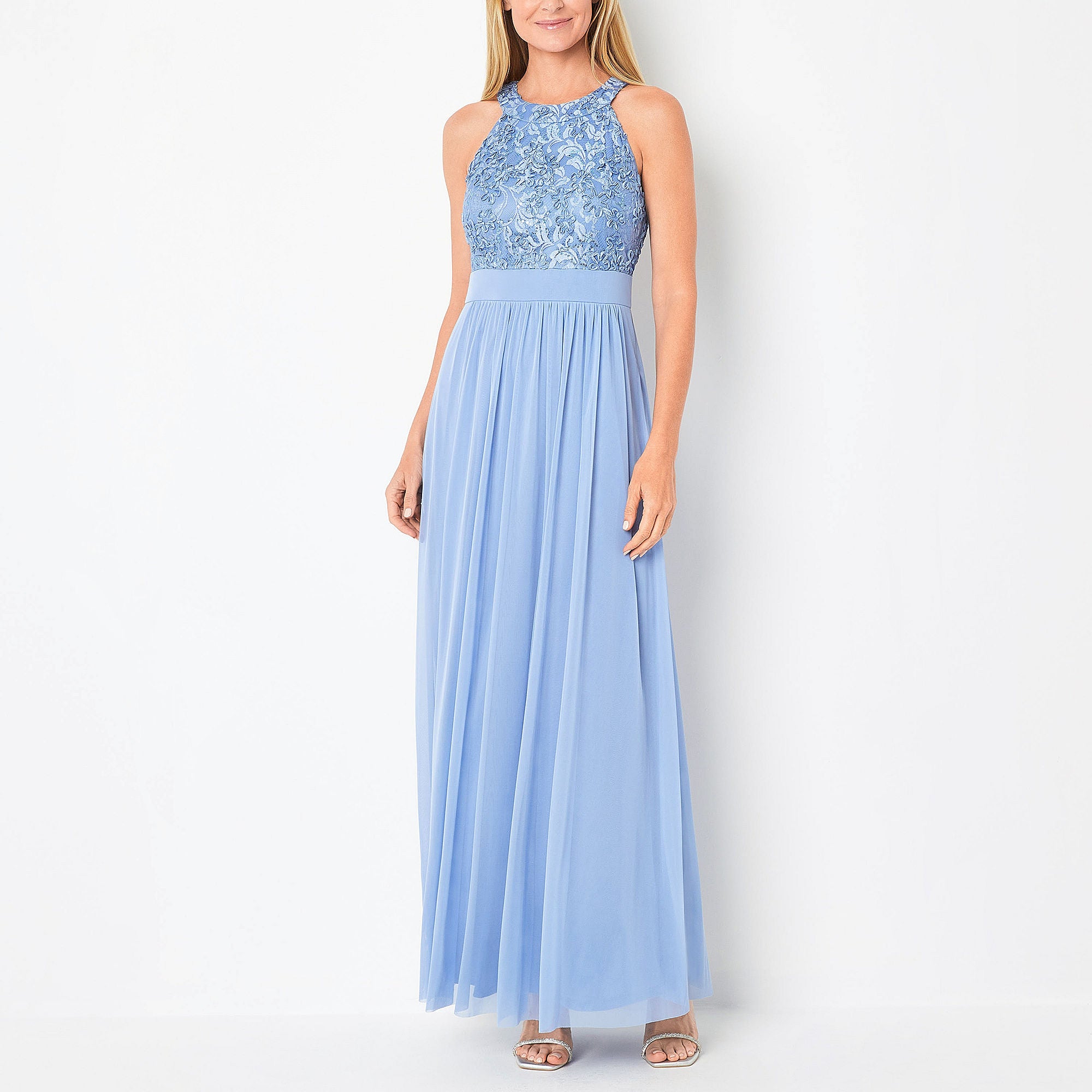 Jessica Howard Sleeveless Evening Gown - LAKE 8