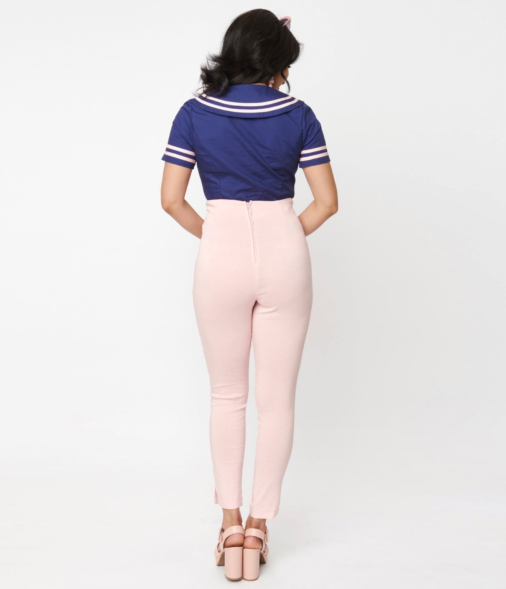 Unique Vintage Light Pink High Waist Melody Pants