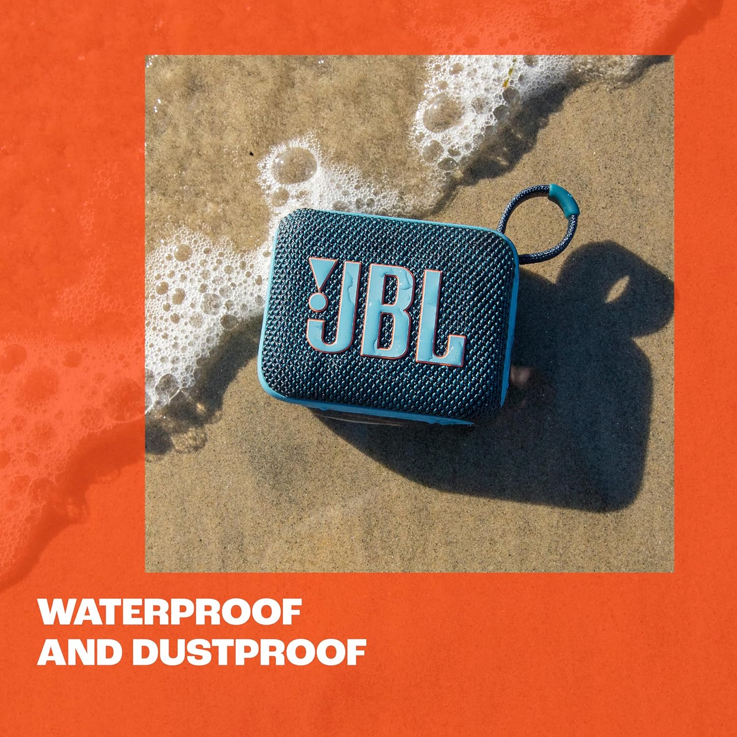 JBL JBLGO4BLUAM Go 4 Ultra-Portable, Waterproof and Dustproof Bluetooth Speaker, Big Pro Sound with Punchy bass, 7-Hour Built-in Battery, Made in Part with Recycled Materials (Blue)