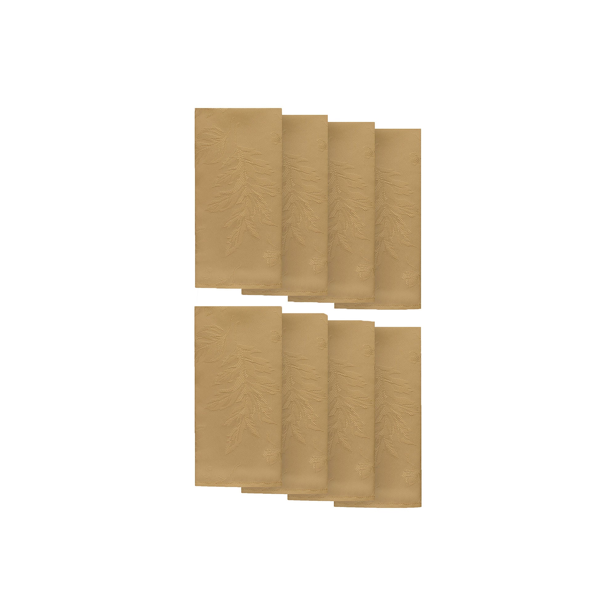 Elrene Home Fashions Elegant Woven Leaves Set 8-Pc. Napkins - GOLD ONE SIZE