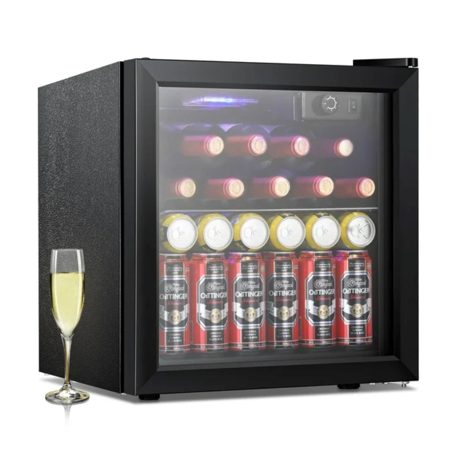 AUSEO JC-36 1.3 Cu.ft Beverage Refrigerator Cooler - 12 Bottle & 48 Can Mini Fridge