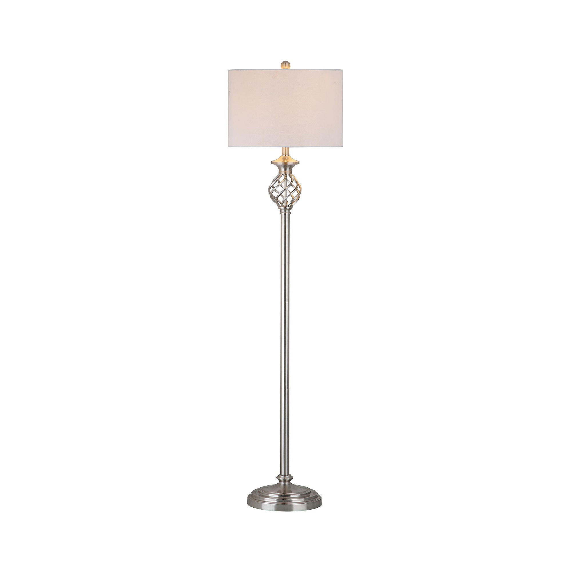 Safavieh Lighting Collection Sophia Nickel 59.75-inch Floor Lamp