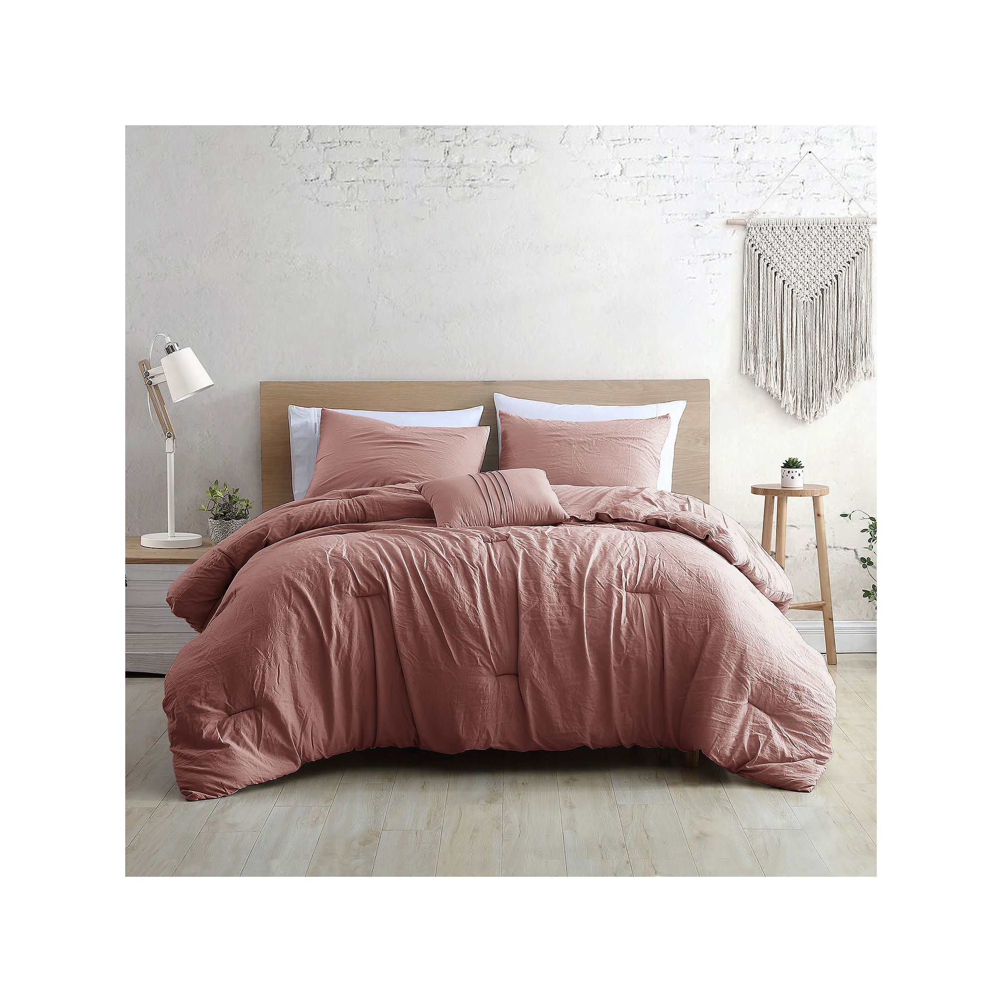 Modern Threads Beck 4-Pc. Midweight Comforter Set 3MLTICSE-BCK-KG - DARK ROSE ONE SIZE