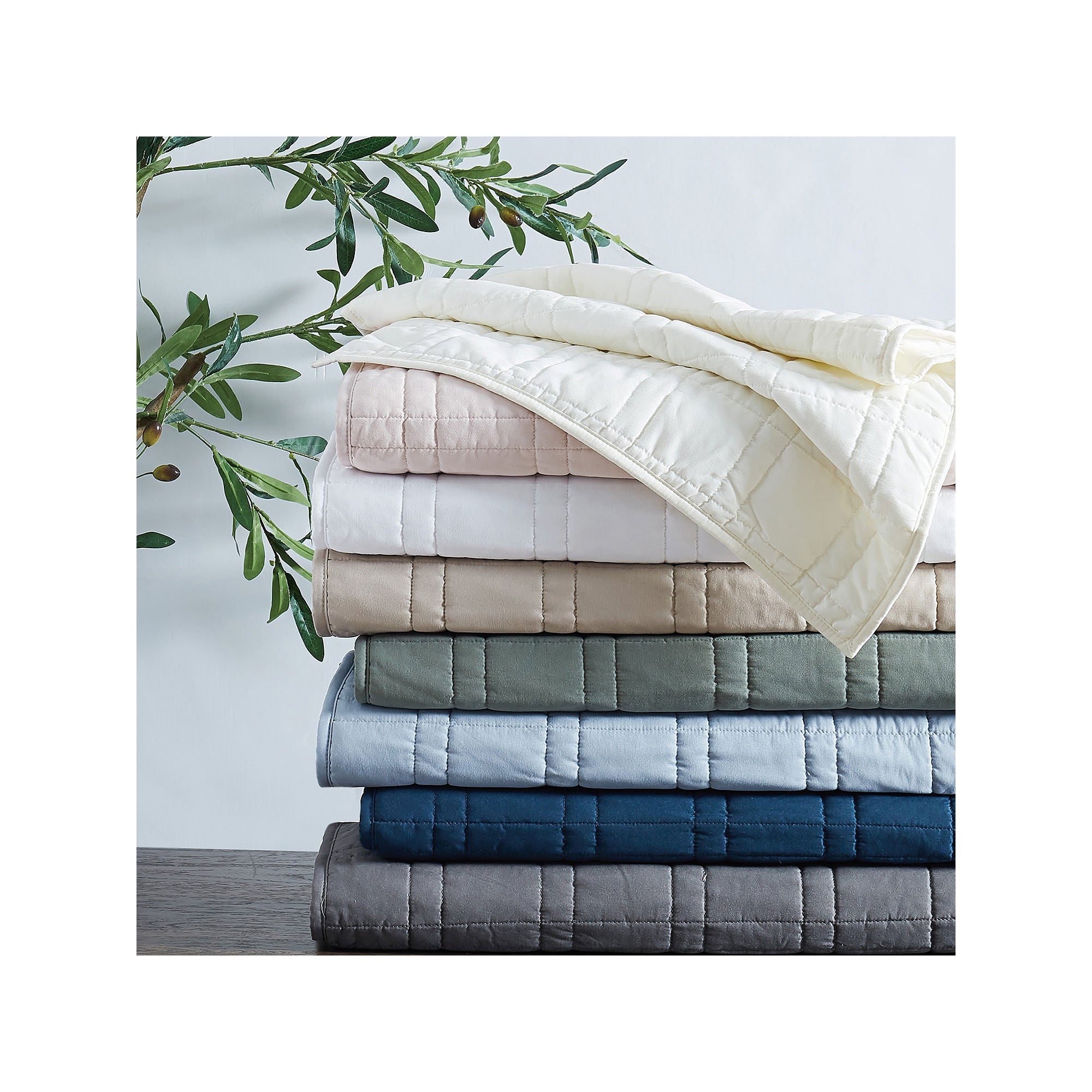 Cannon Heritage Solid Quilt Set - Gray