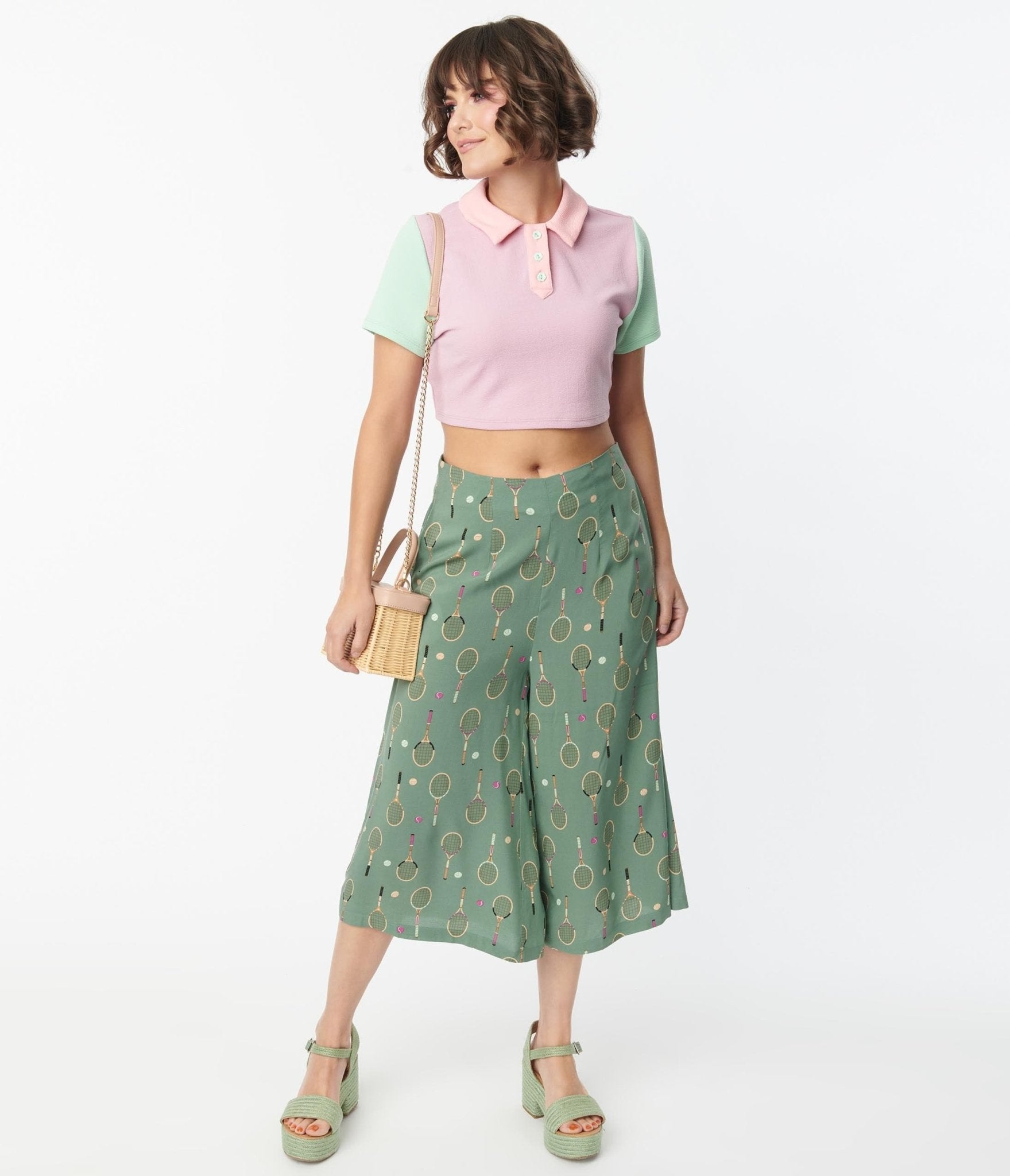 Green Tennis Love Culottes