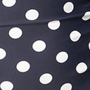 Unique Vintage Navy & White Polka Dot Corinne Halter Sheath Swimsuit