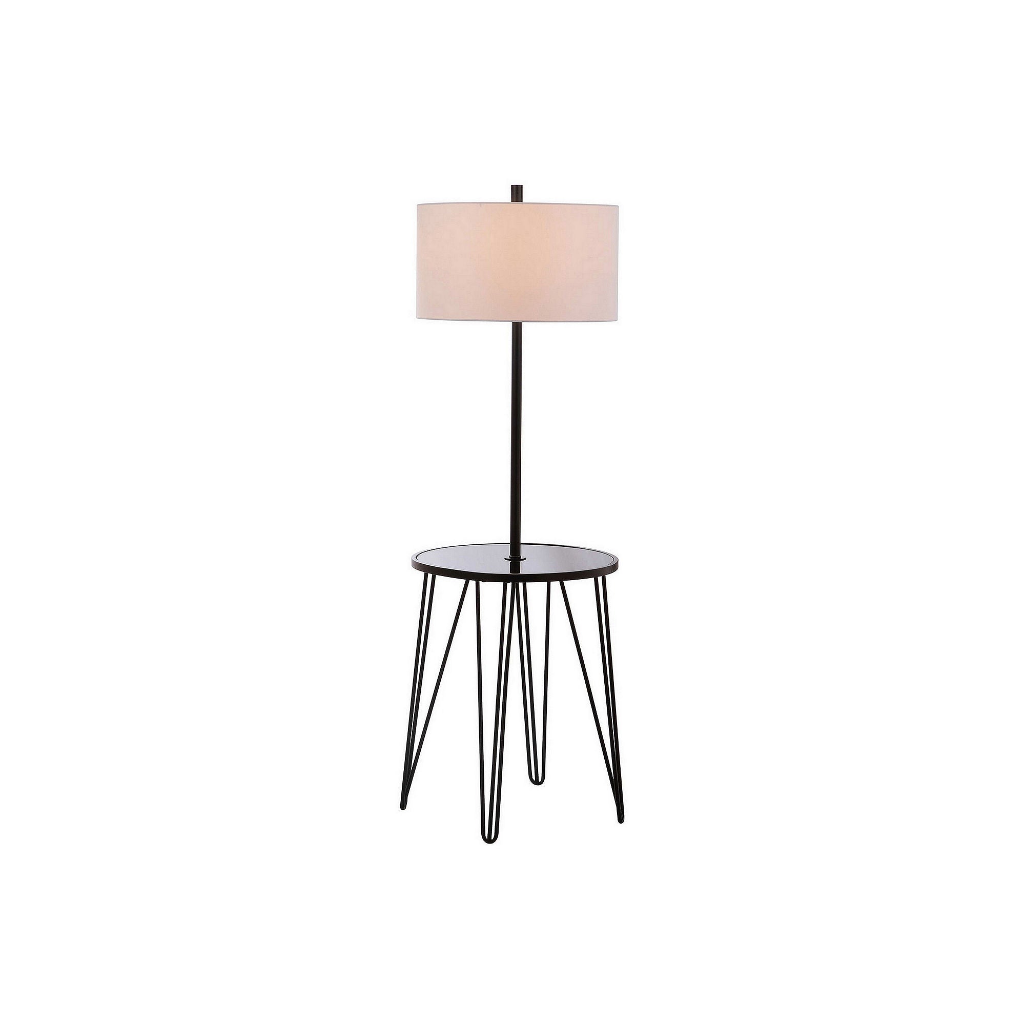 Safavieh Ciro 58 In High Floor Lamp Side Table - BLACK ONE SIZE