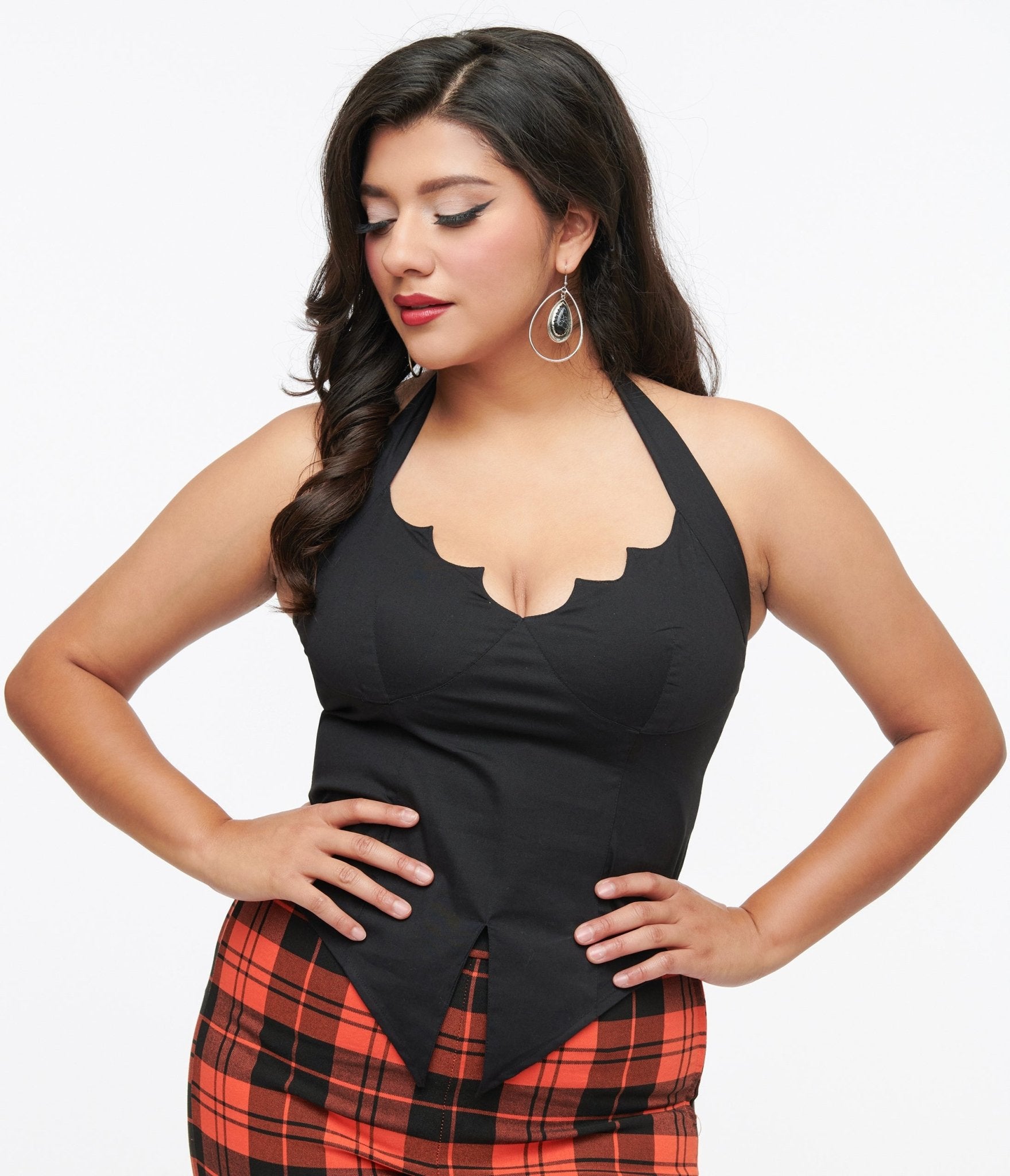 Black Bat Halter Top