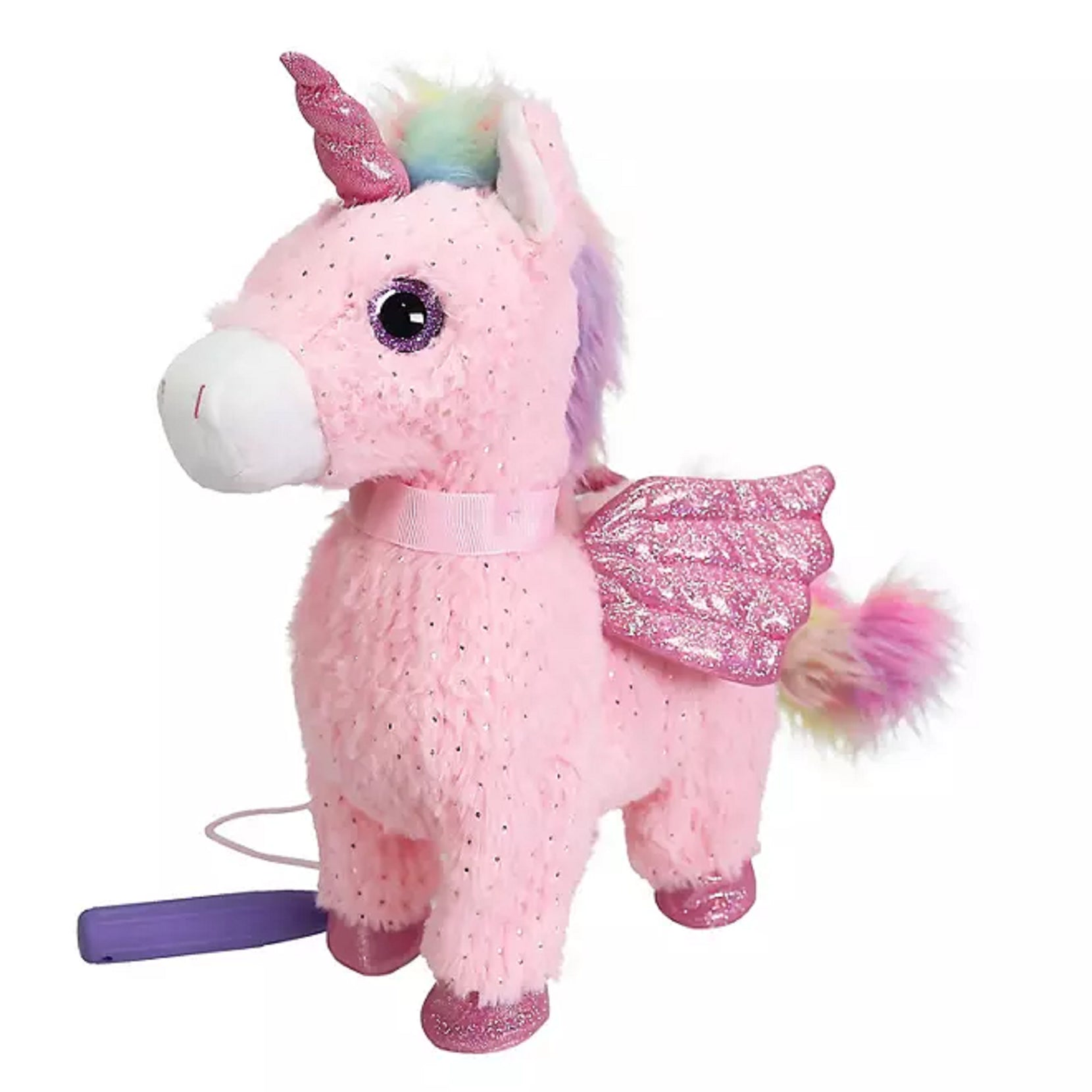 Remote-Controlled Walking & Dancing Plush Pink Unicorn