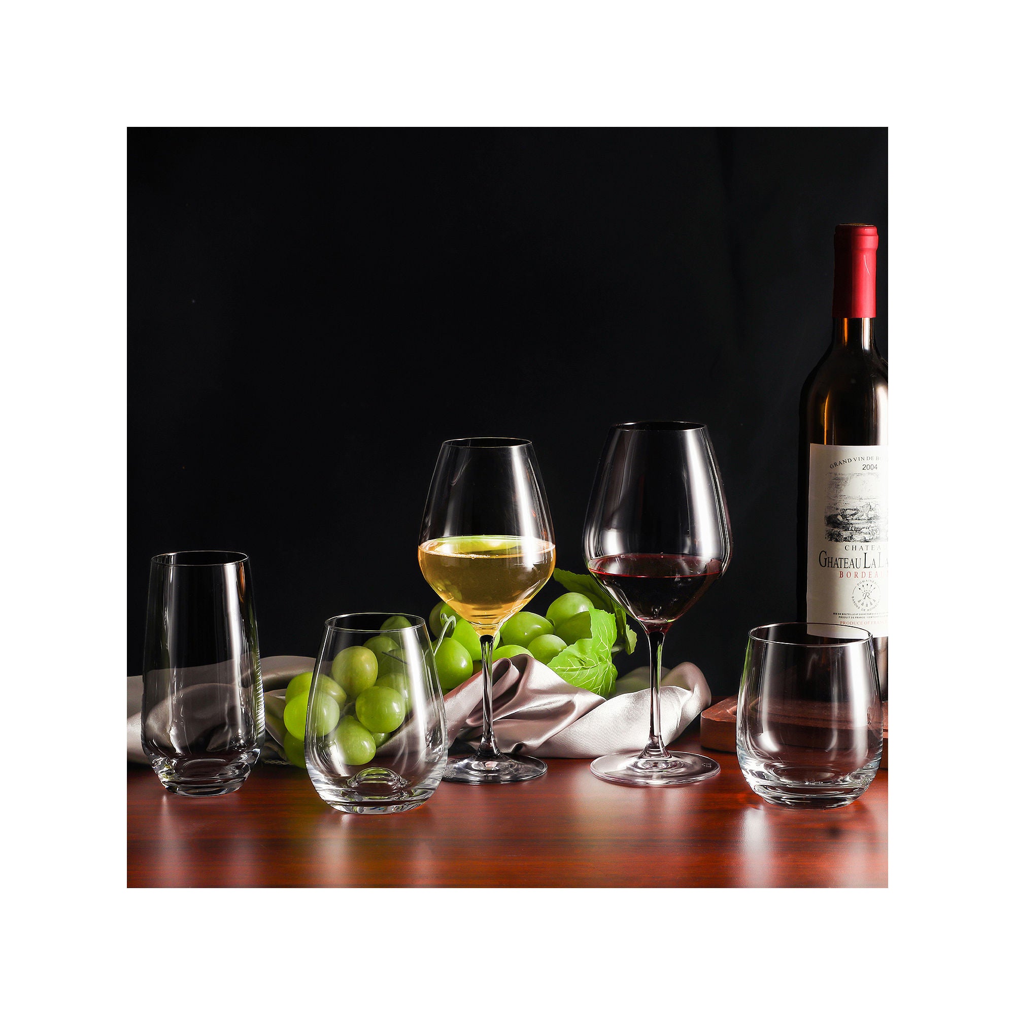 Table 12 Stemless Set 6-Pc. Wine Glass TGS6R30 - CLEAR ONE SIZE