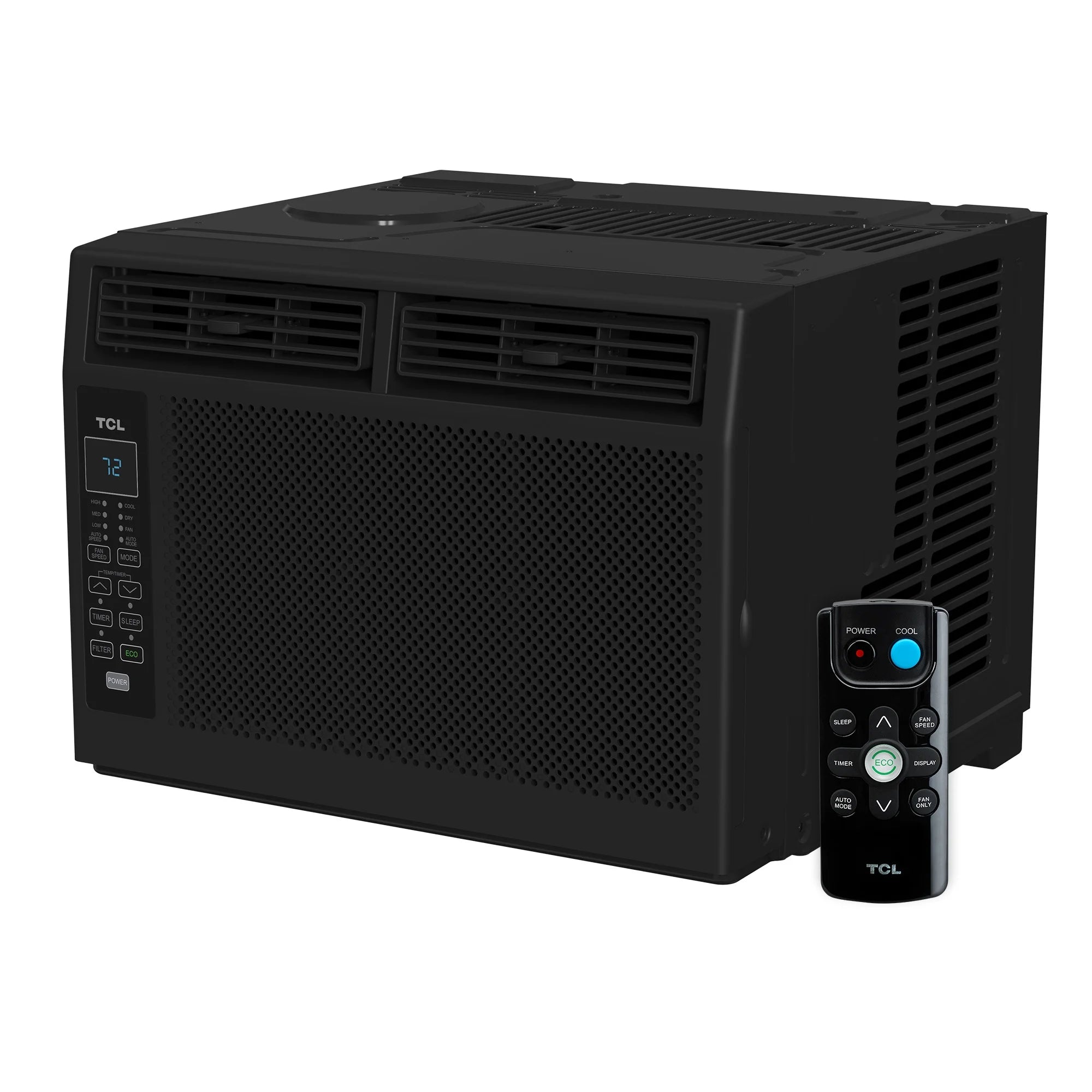 TCL W6W32-B 6,000 BTU Window Air Conditioner - 250 sq. ft. W/LED Display & Remote, Black