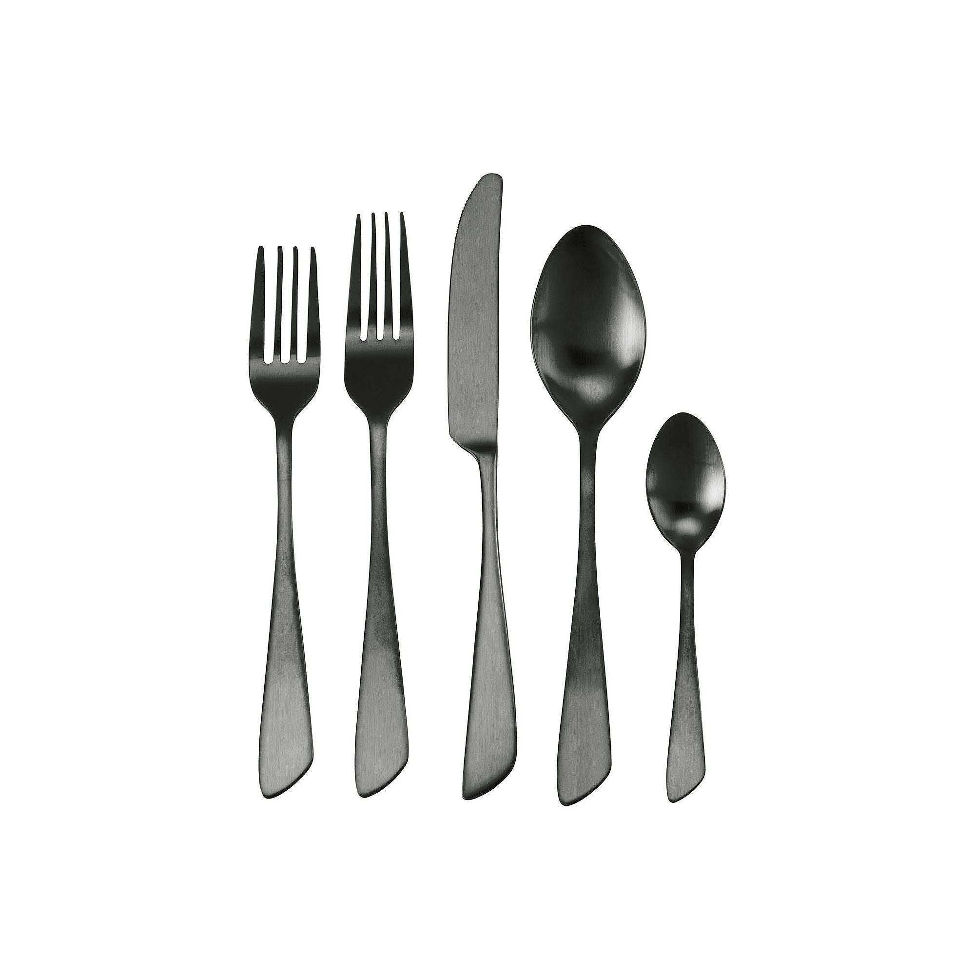 Megachef Gibbous 20-Pc. 18/10 Stainless Steel Flatware Set - BLACK ONE SIZE