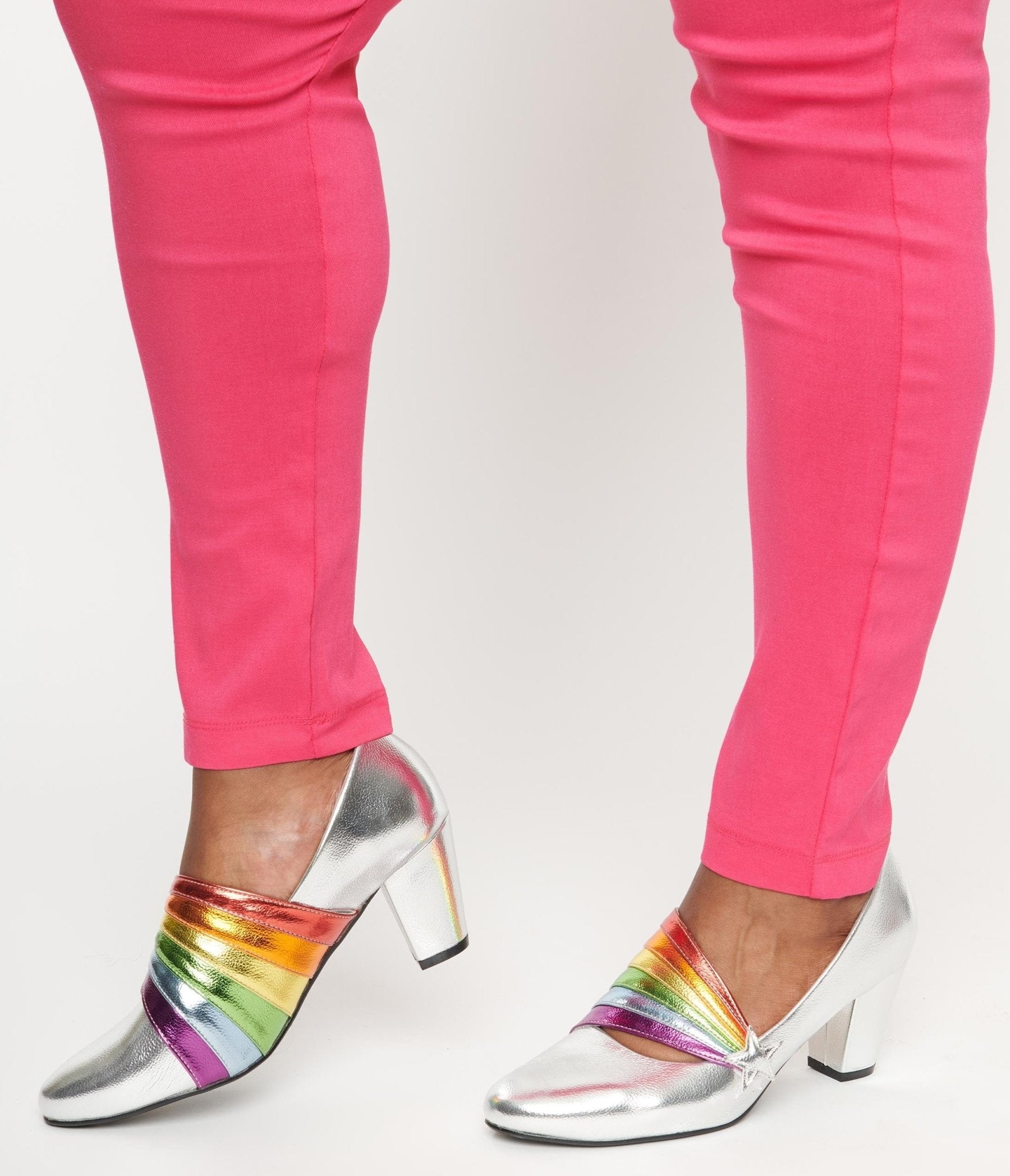 Collectif Silver & Rainbow Lara Heels