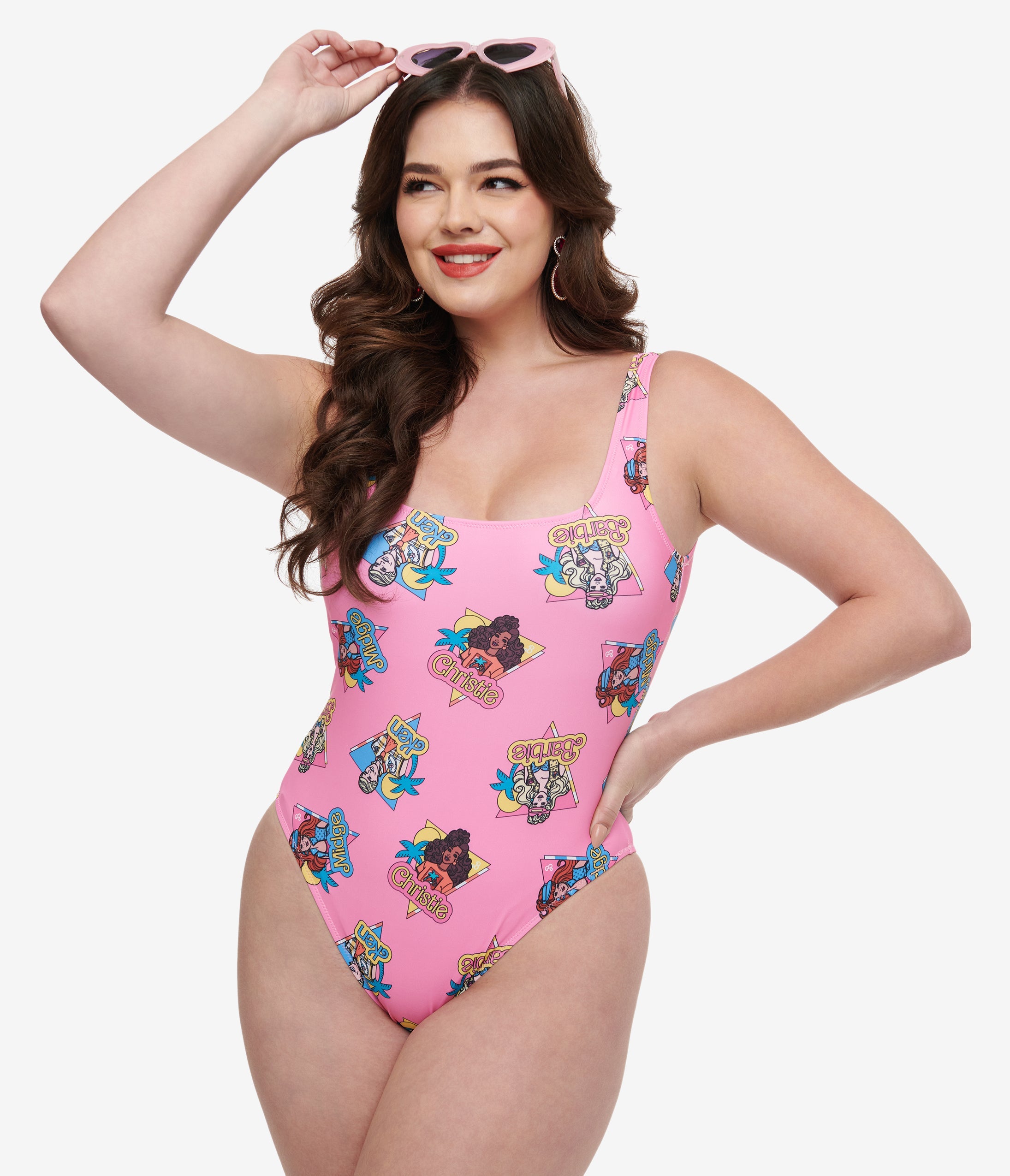 Cakeworthy Pink Barbie California Dream One Piece Swimsuit