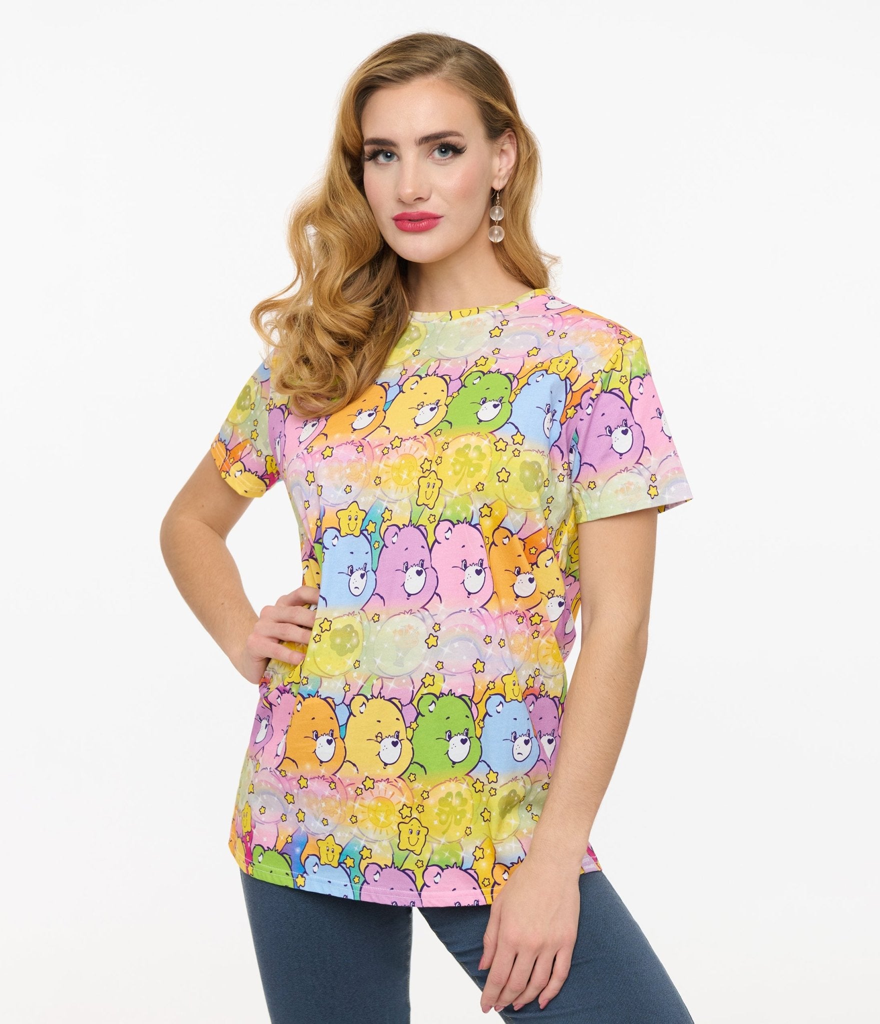 Cakeworthy Care Bears Stares All Over Print Graphic Tee