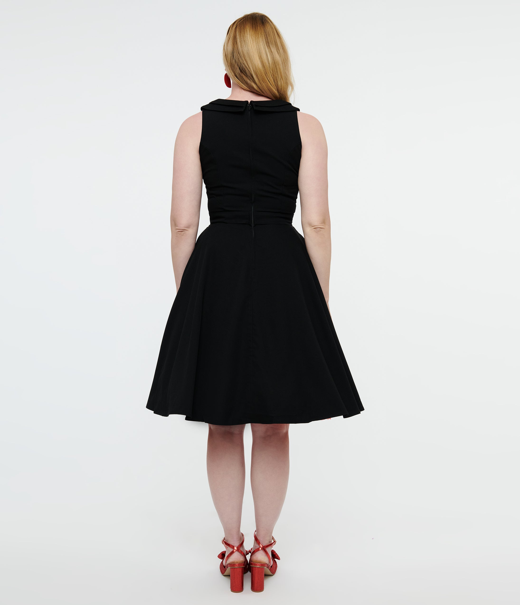 1950s Black Swing Dress