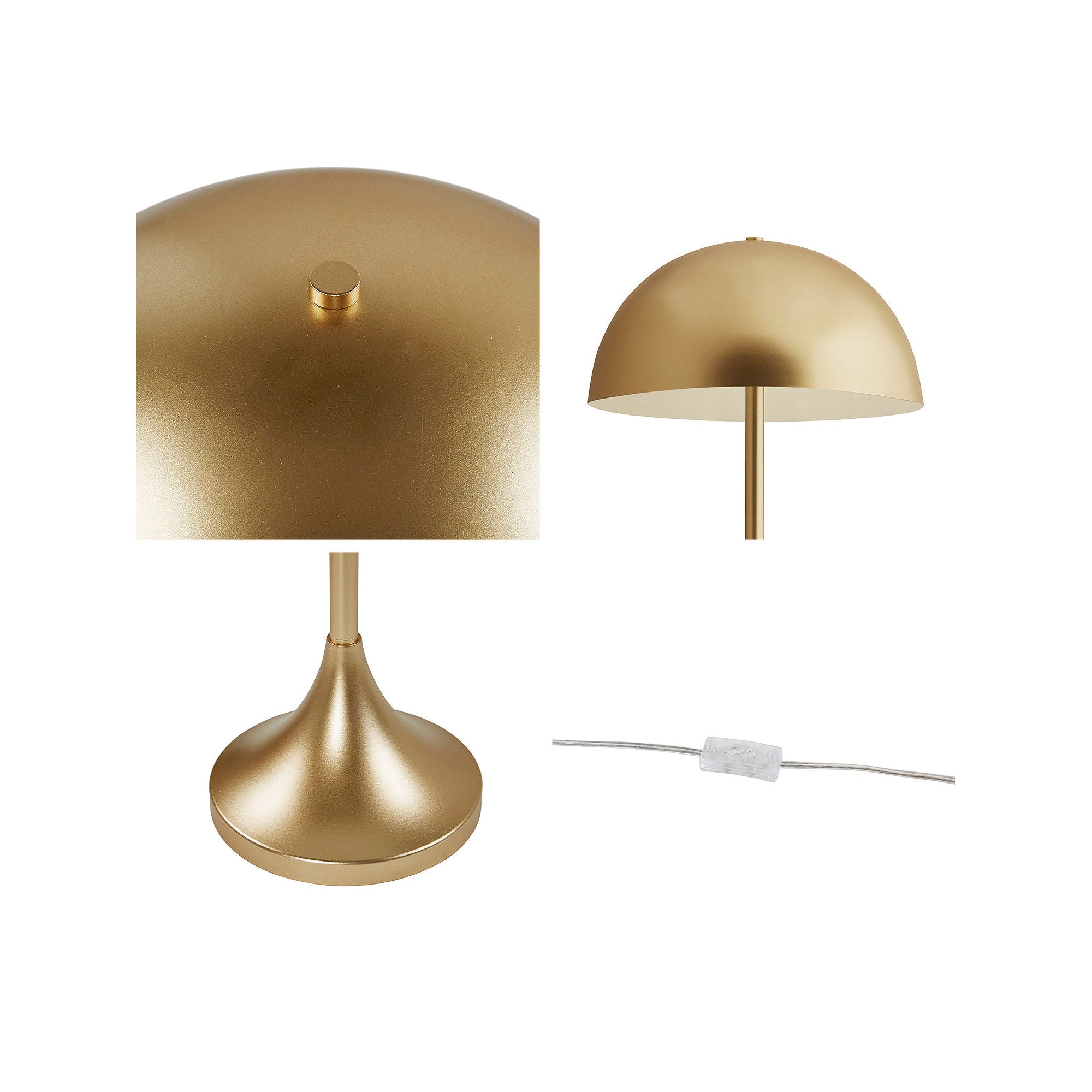 Ink + Ivy Ink+Ivy Bryson Dome-Shaped 2-Light Metal Table Lamp - GOLD ONE SIZE