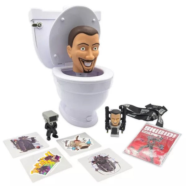 Skibidi Toilet Mystery Surprise Toilet Action Figure, White