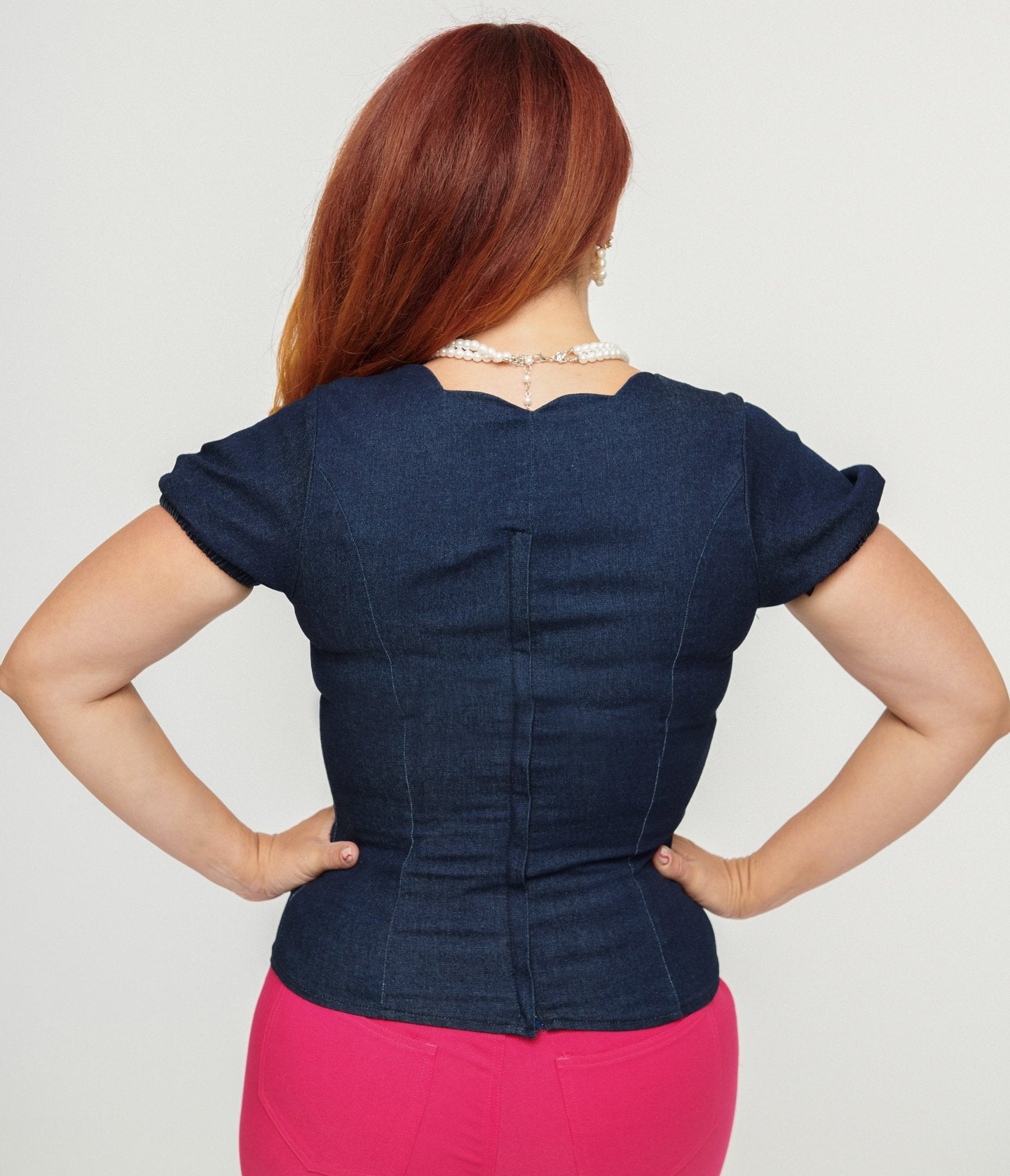 Collectif 1950s Denim Odrie Blouse