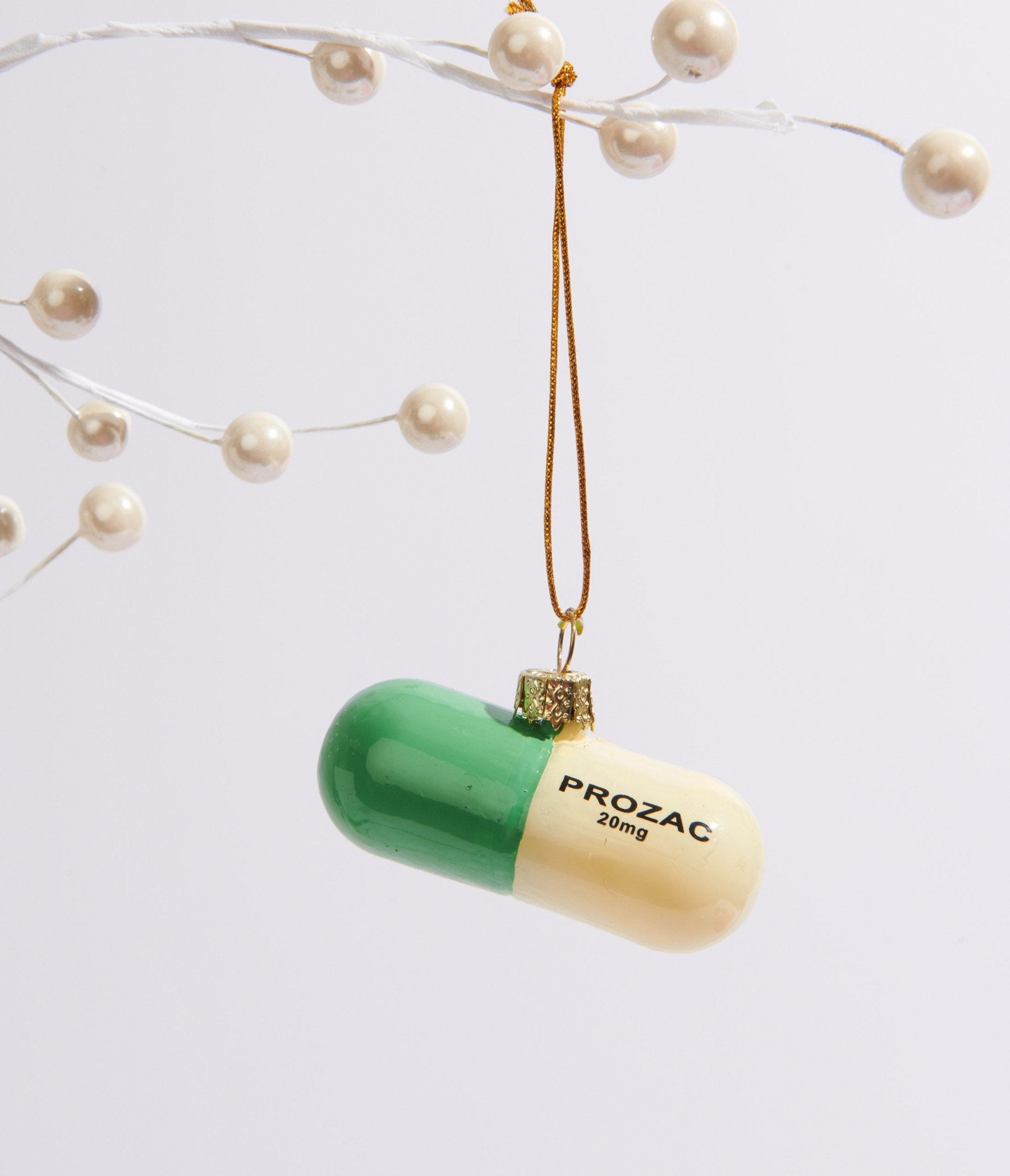 Stress Free Pill Glass Ornament