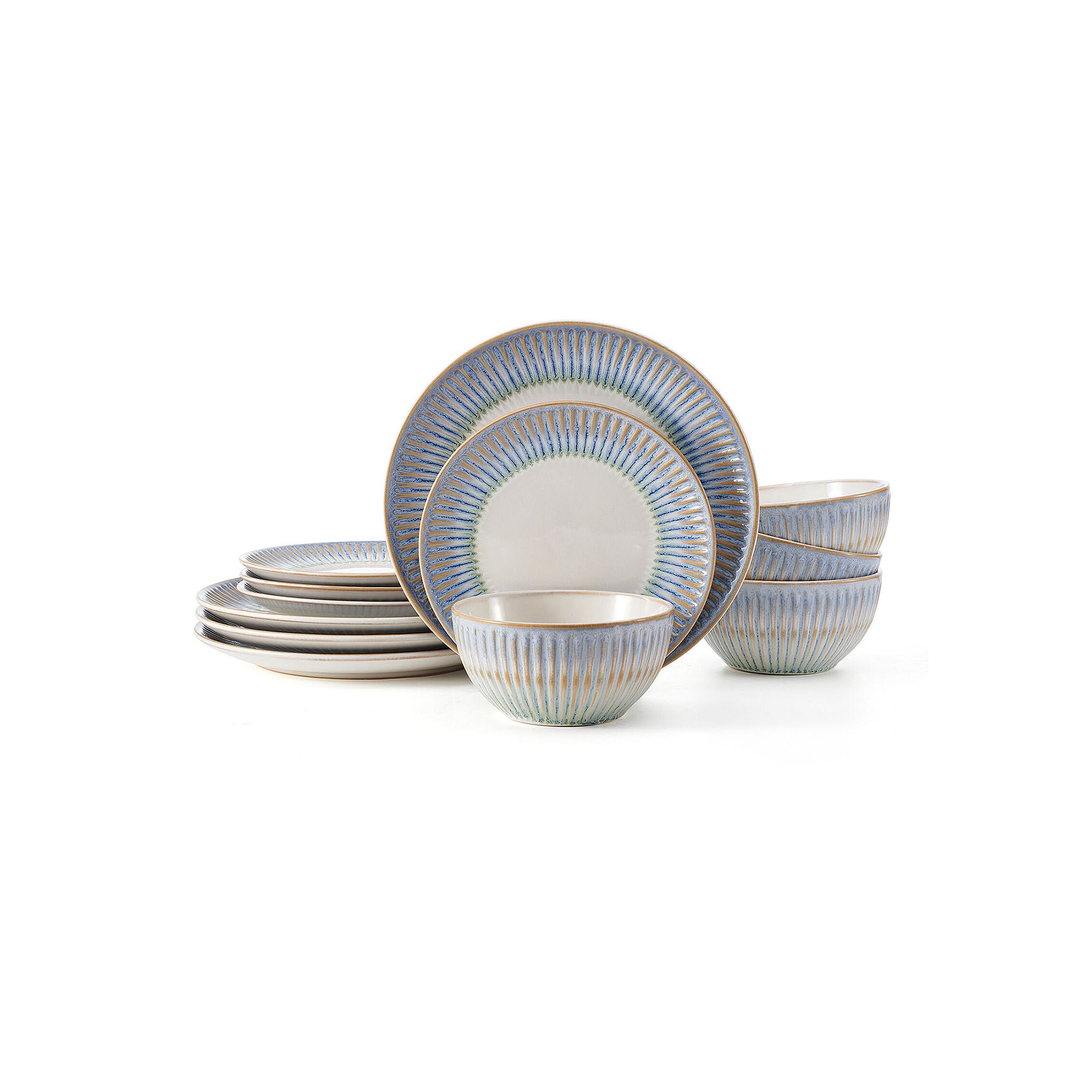 Pfaltzgraff Hensley 12-Pc. Stoneware Dinnerware Set - BLUE ONE SIZE