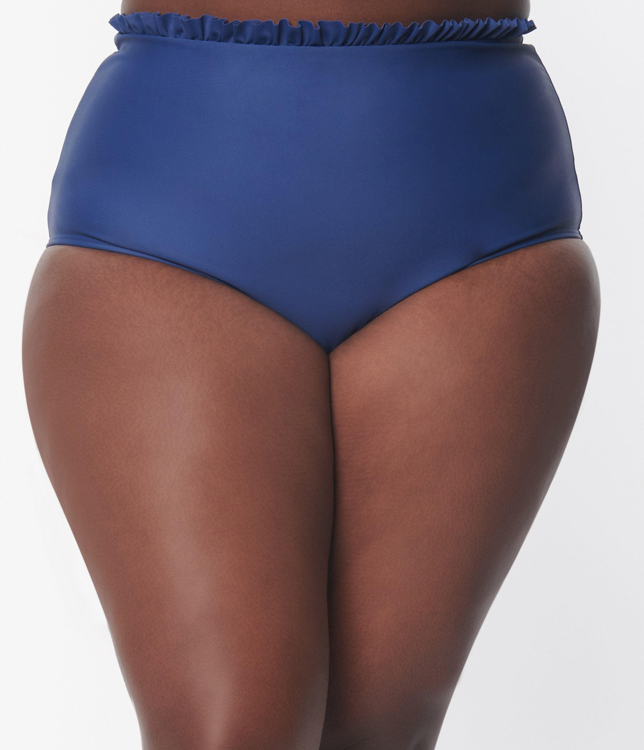 Unique Vintage Plus Size Navy Cape May Swim Bottoms