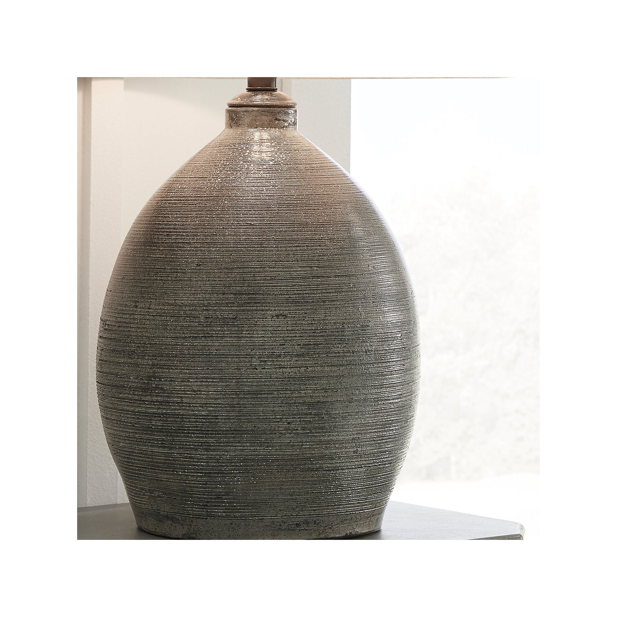 Signature Design By Ashley Joyelle Ceramic Table Lamp - GRAY ONE SIZE