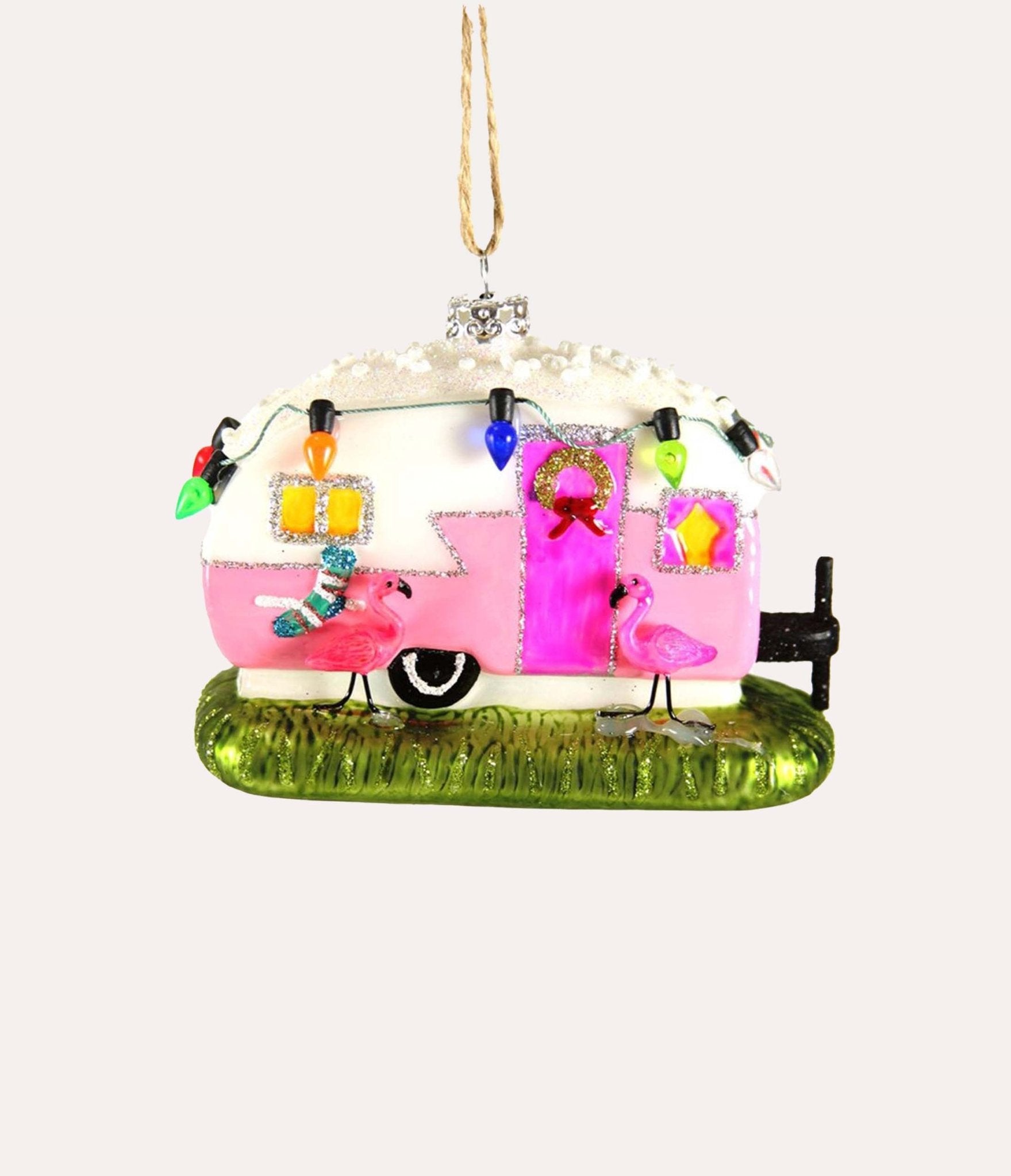 Cody Foster Flamingo Camper Ornament