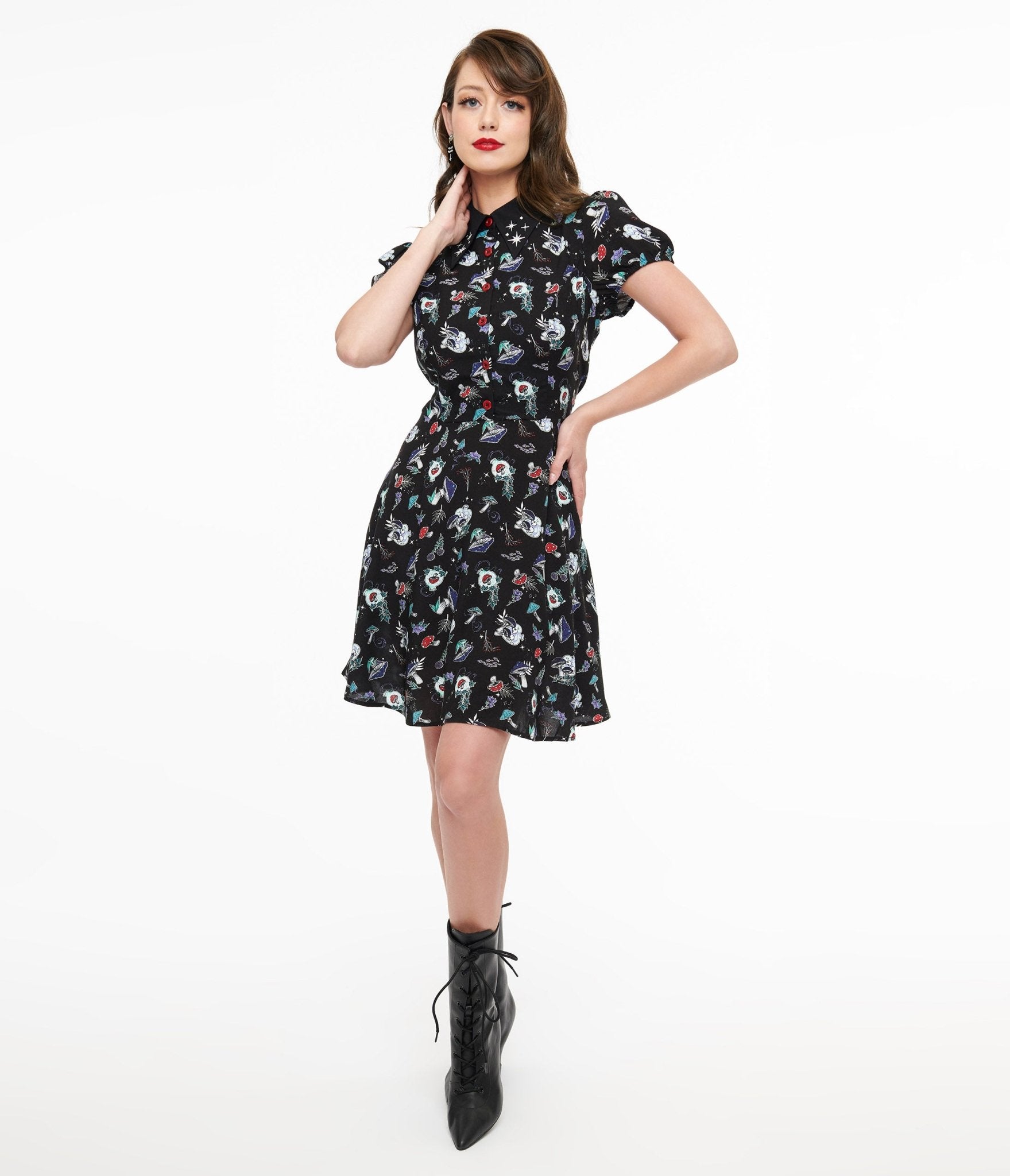 Hell Bunny Witchy Woodland Amanita Mini Dress