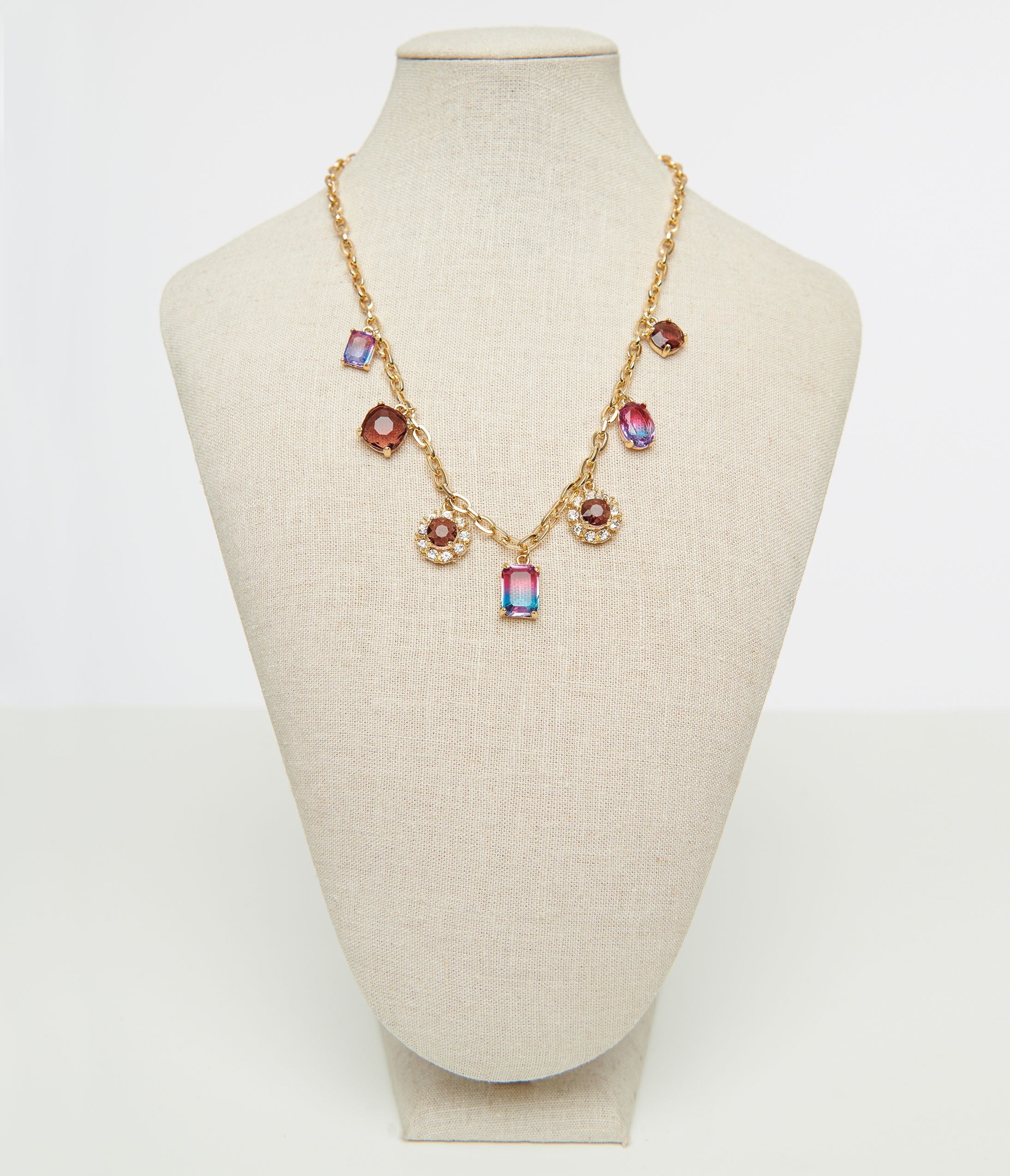 1920s Multicolor Gem Necklace