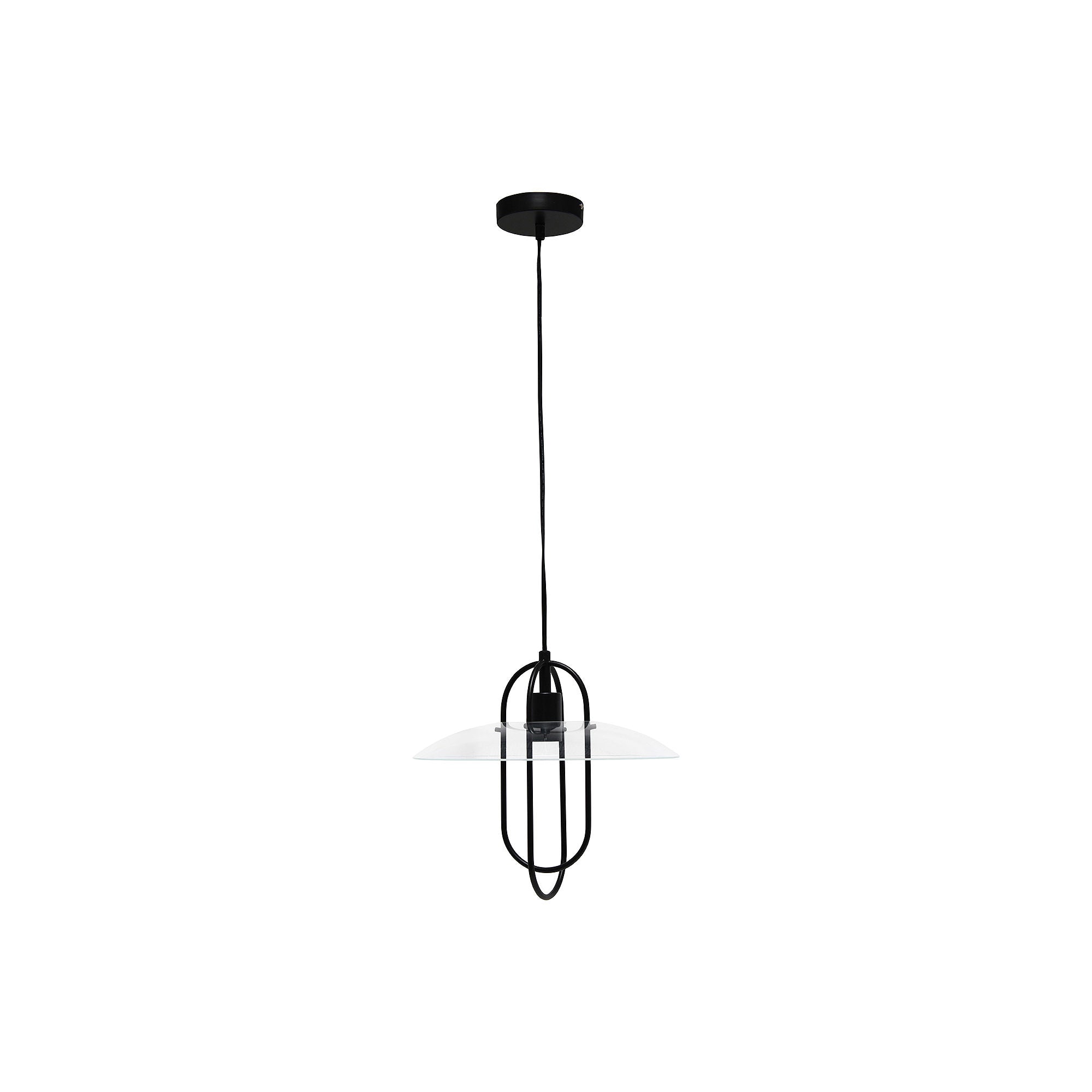 Asstd National Brand 1 Light Elongated Metal Pendant Light - BLACK ONE SIZE