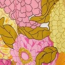 Unique Vintage 1970s Pink & Yellow Floral Print Burton Caftan Dress