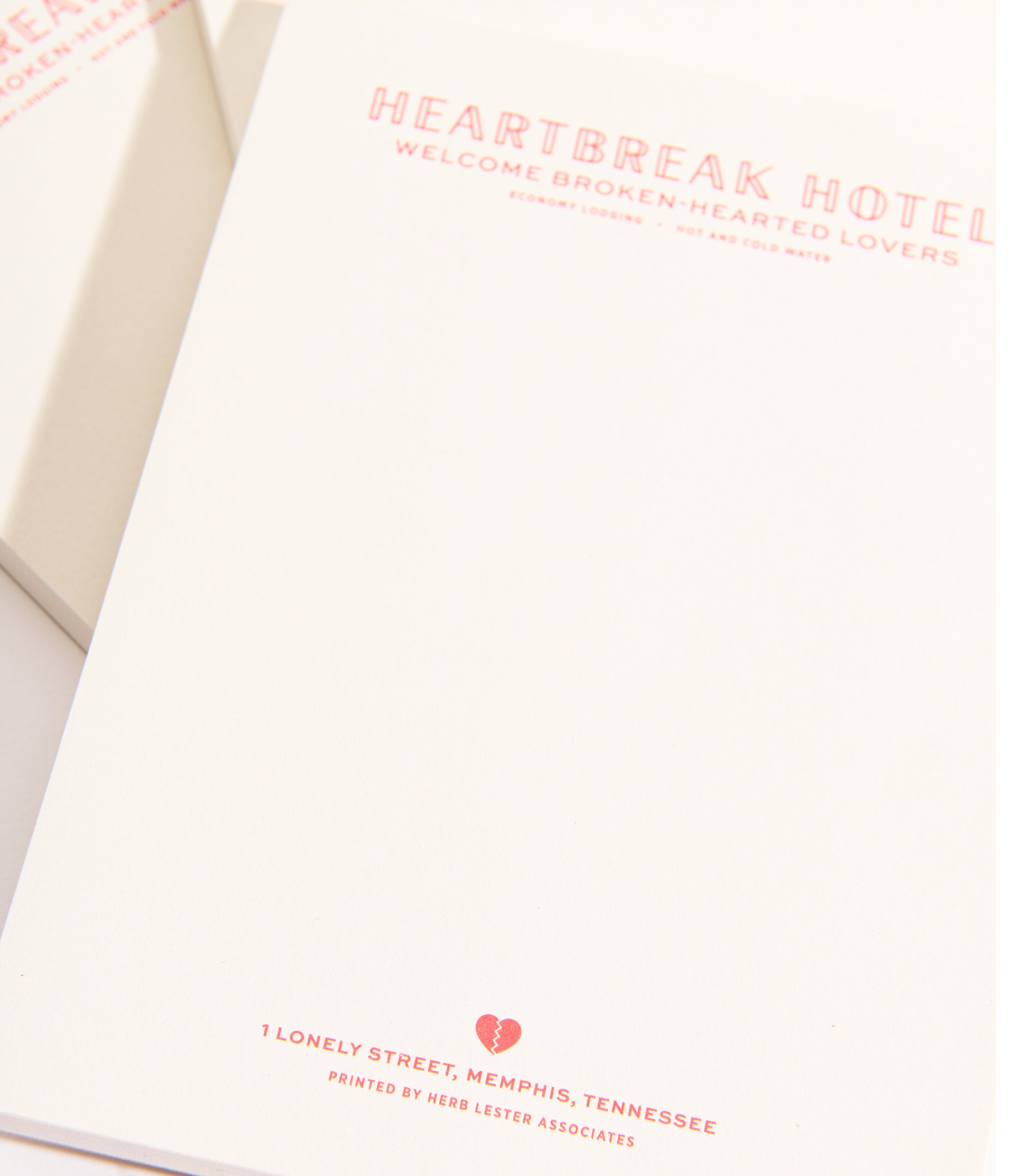 Heartbreak Hotel Notepad