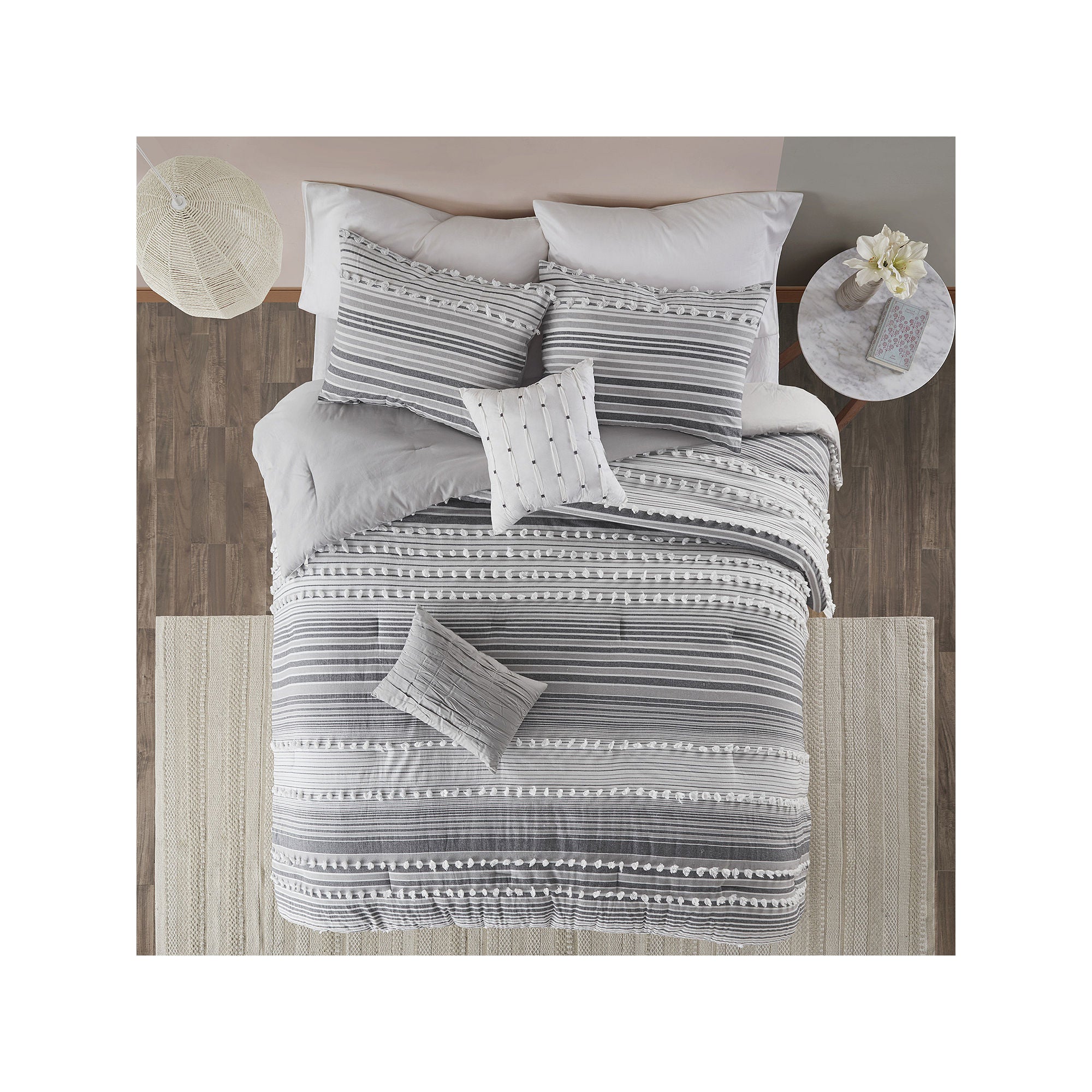 Urban Habitat Charlie Cotton Comforter Set - Grey