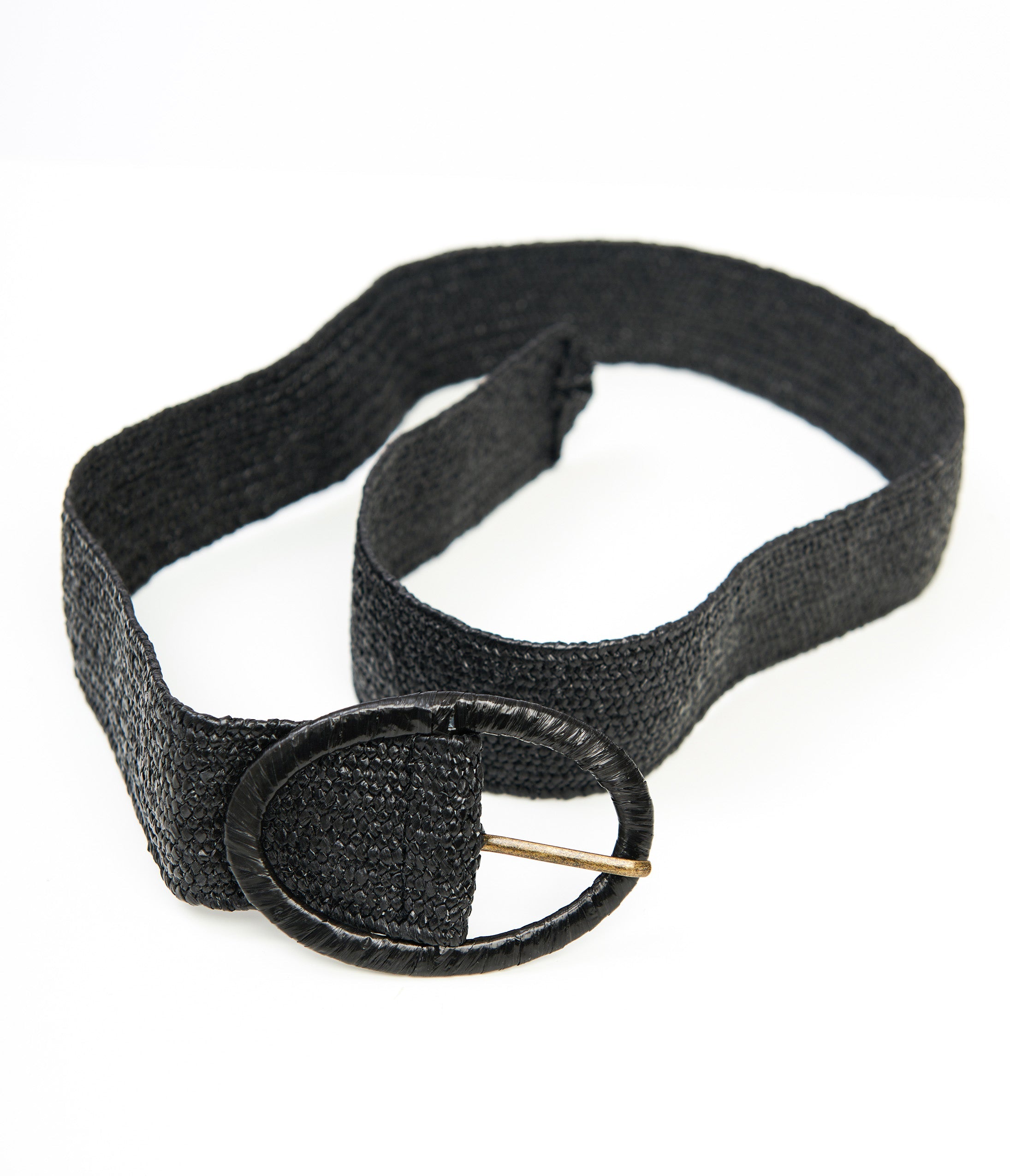 Black Oval Buckle Belt