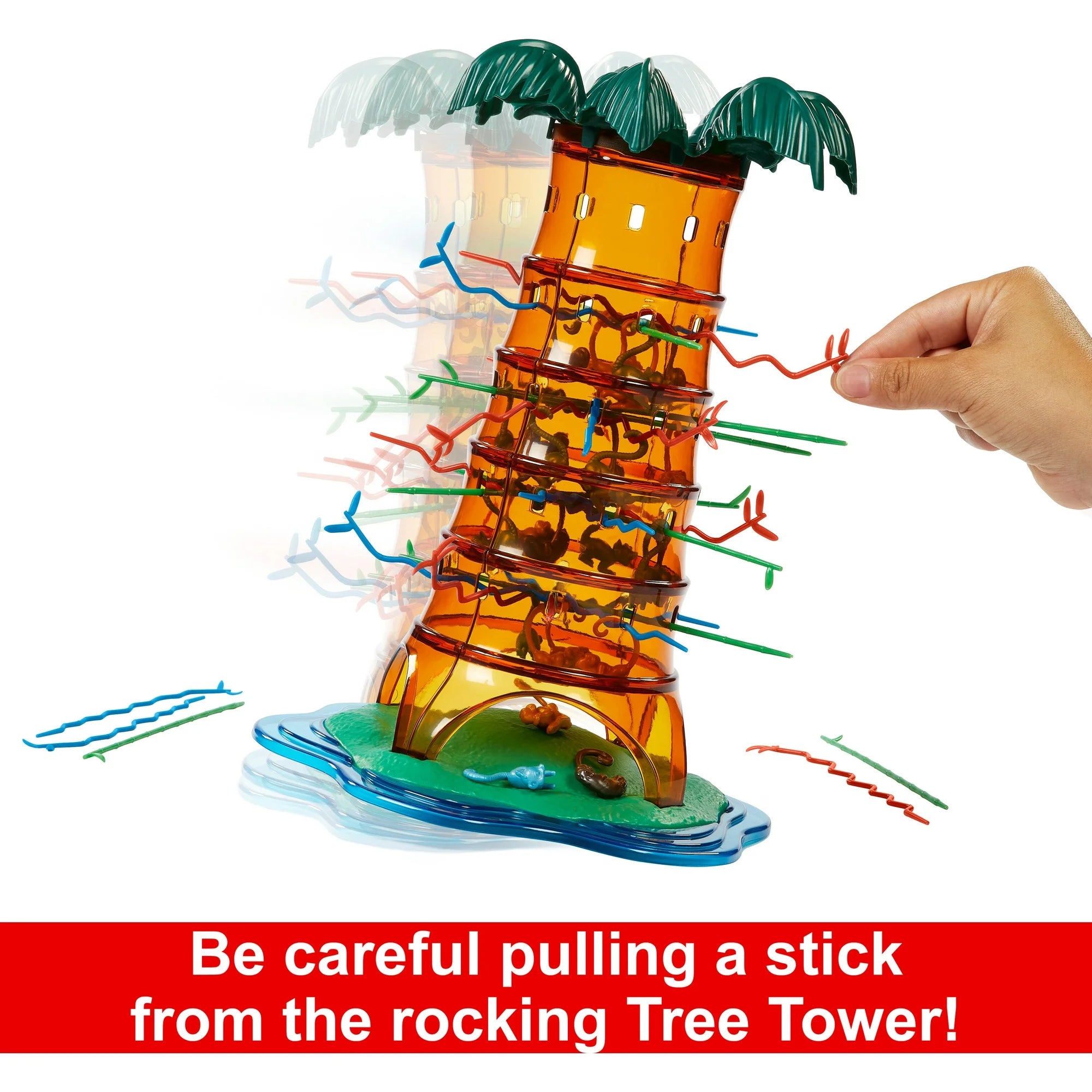 Mattel HWX41 Kerplunk Rockin' Tree Party Game Features Animal Pieces