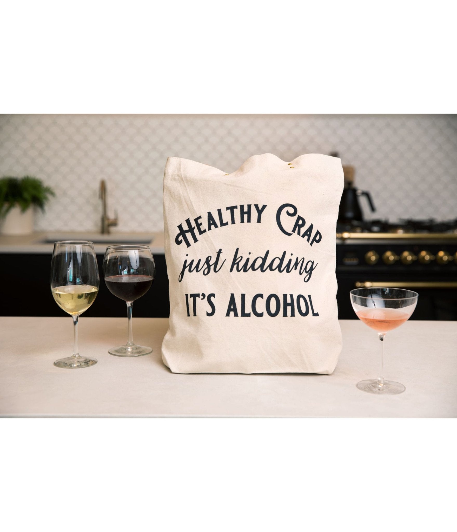 Healthy Crap Canvas Tote Bag