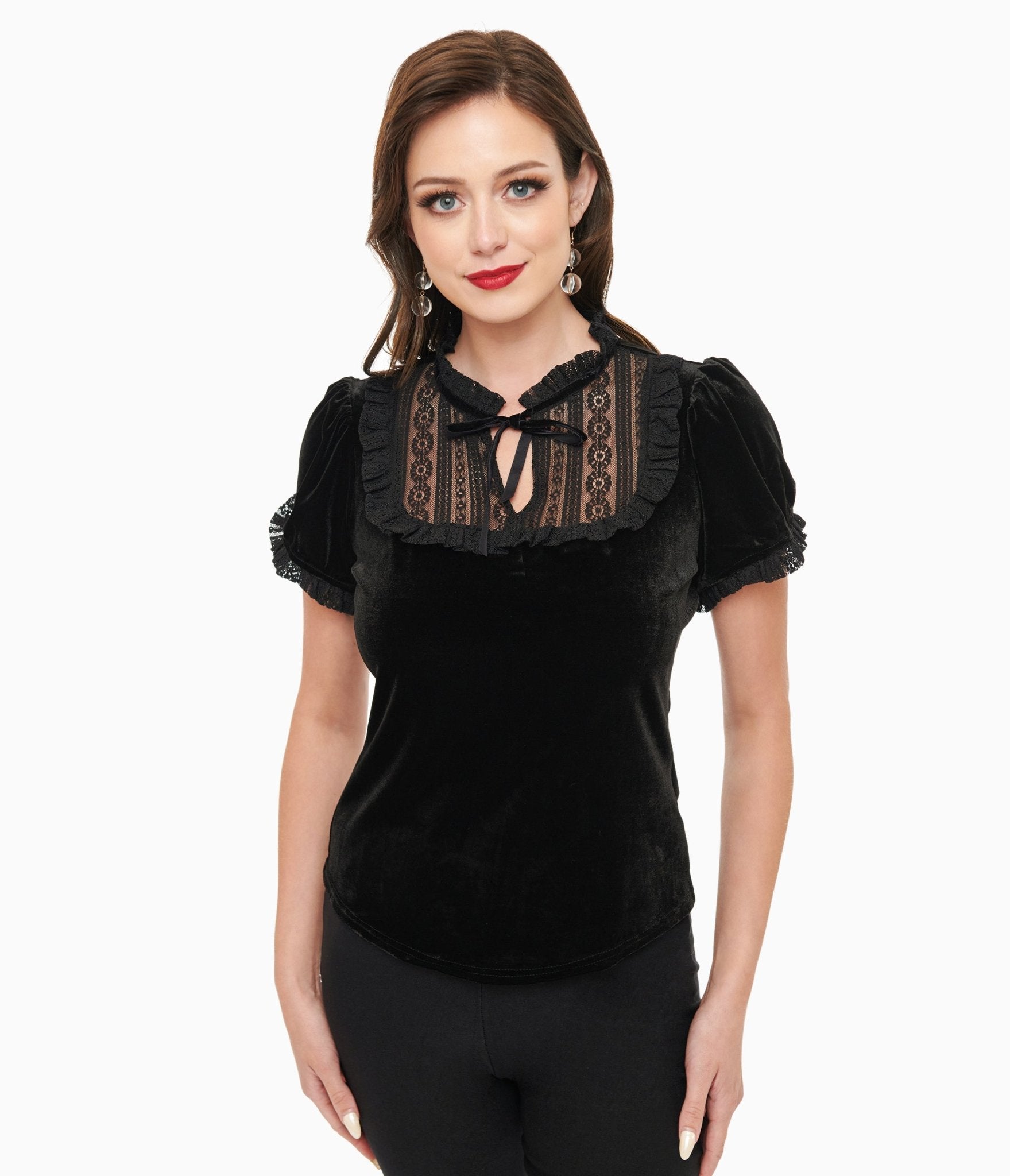 Hell Bunny Black Mourning Top