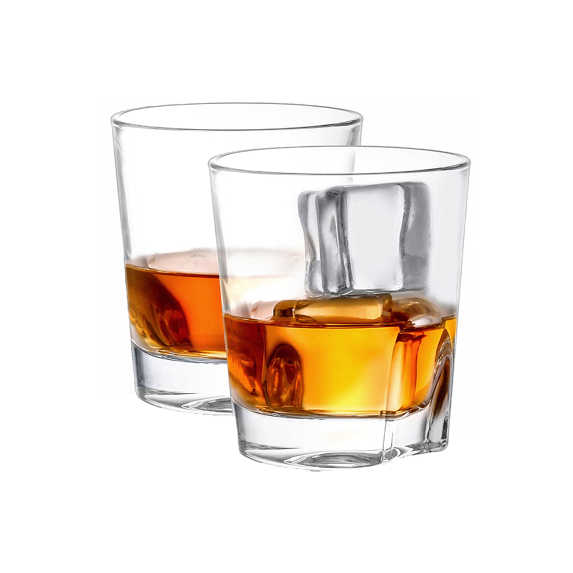 Joyjolt Carina Crystal Whiskey Glasses - 8.4 Oz - Set Of 2 Double Old Fashioned - Clear NO COLOR ONE SIZE