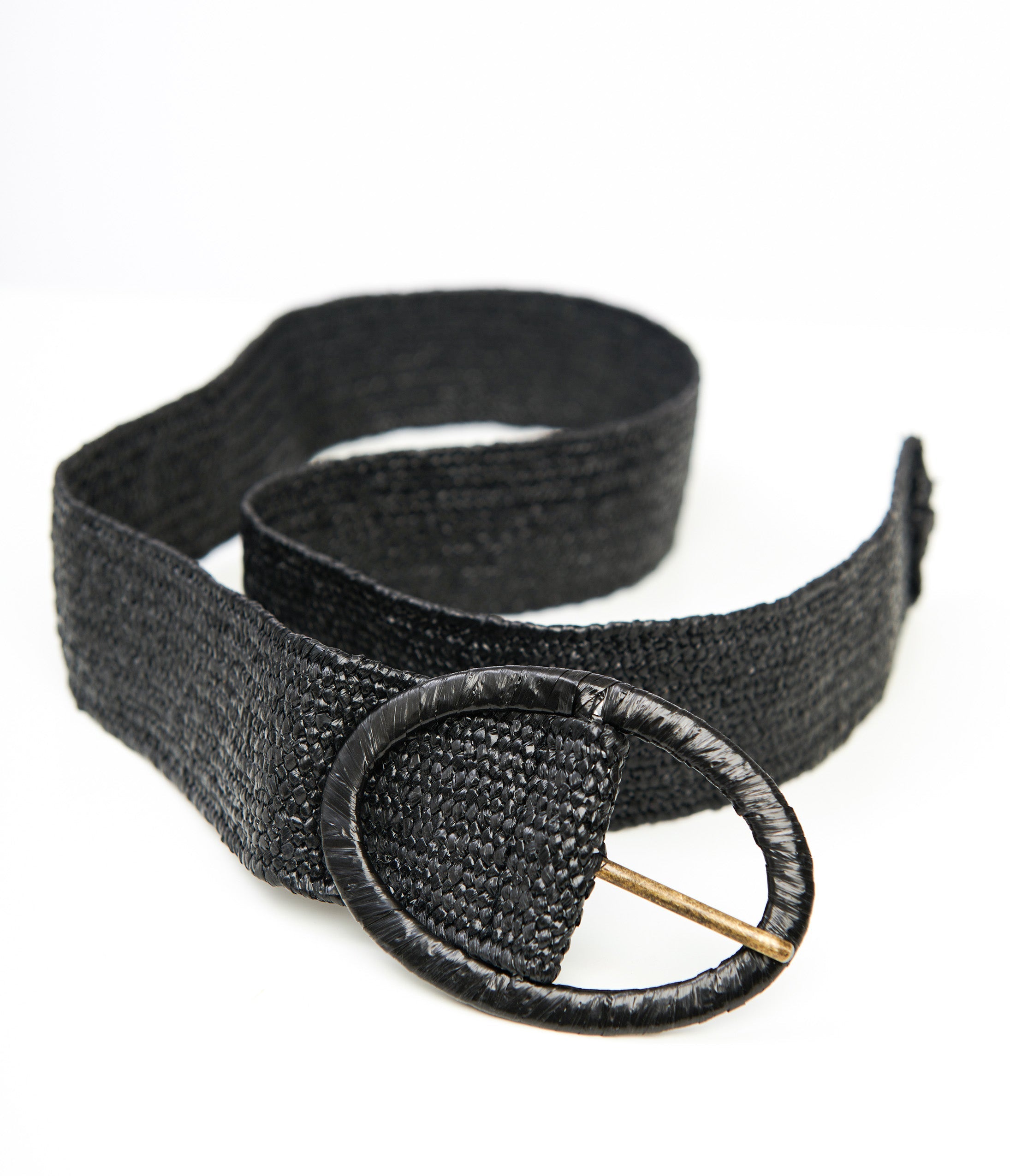 Black Oval Buckle Belt