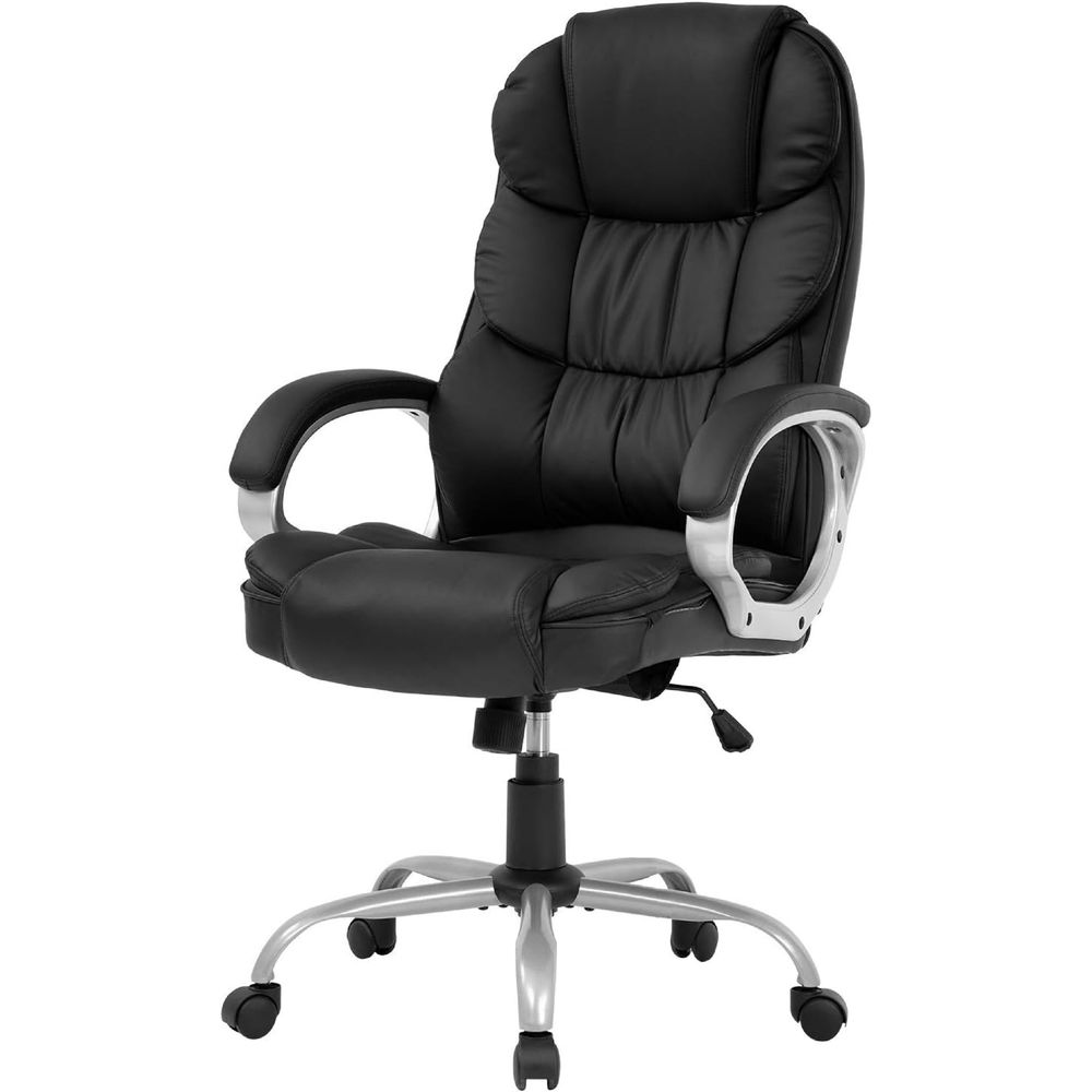 FDW High Back Adjustable Ergonomic Desk Chair, Black